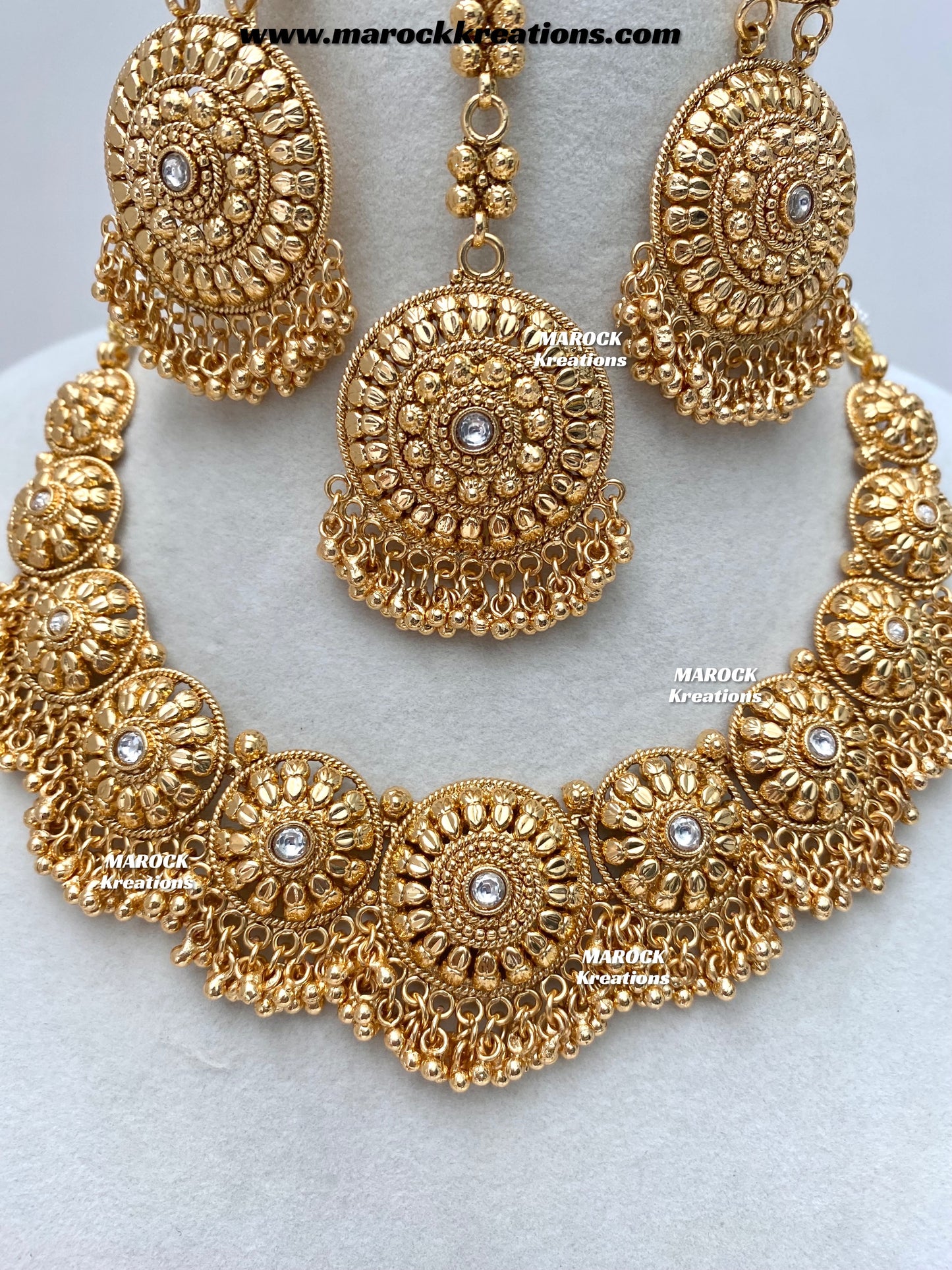 Roxana Premium Quality Gold Plated necklace set