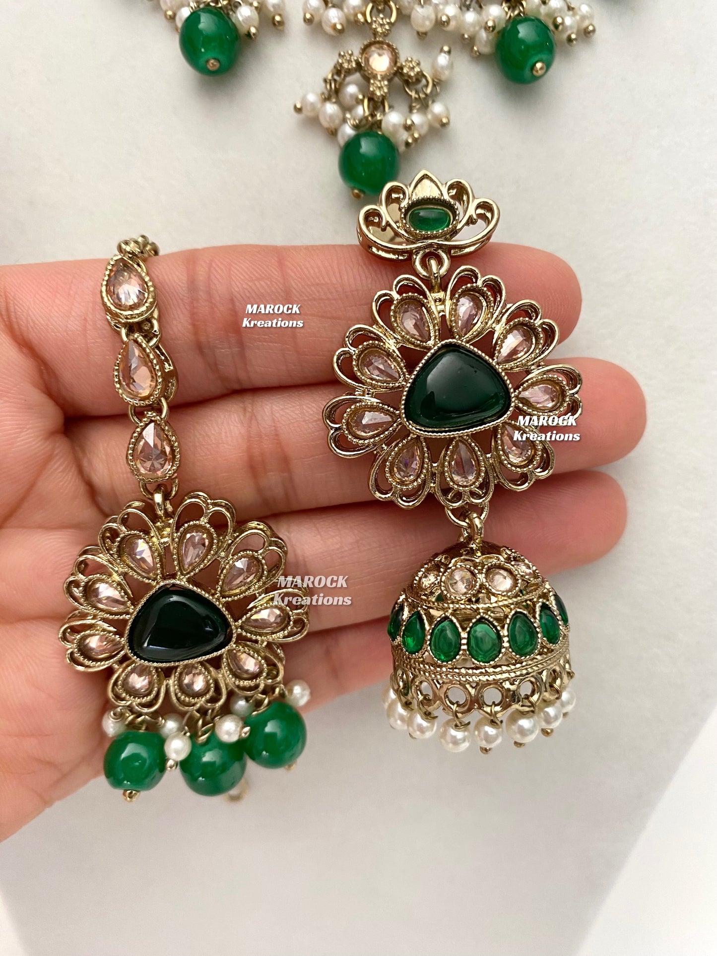 Amaira Antique Gold Polki choker set