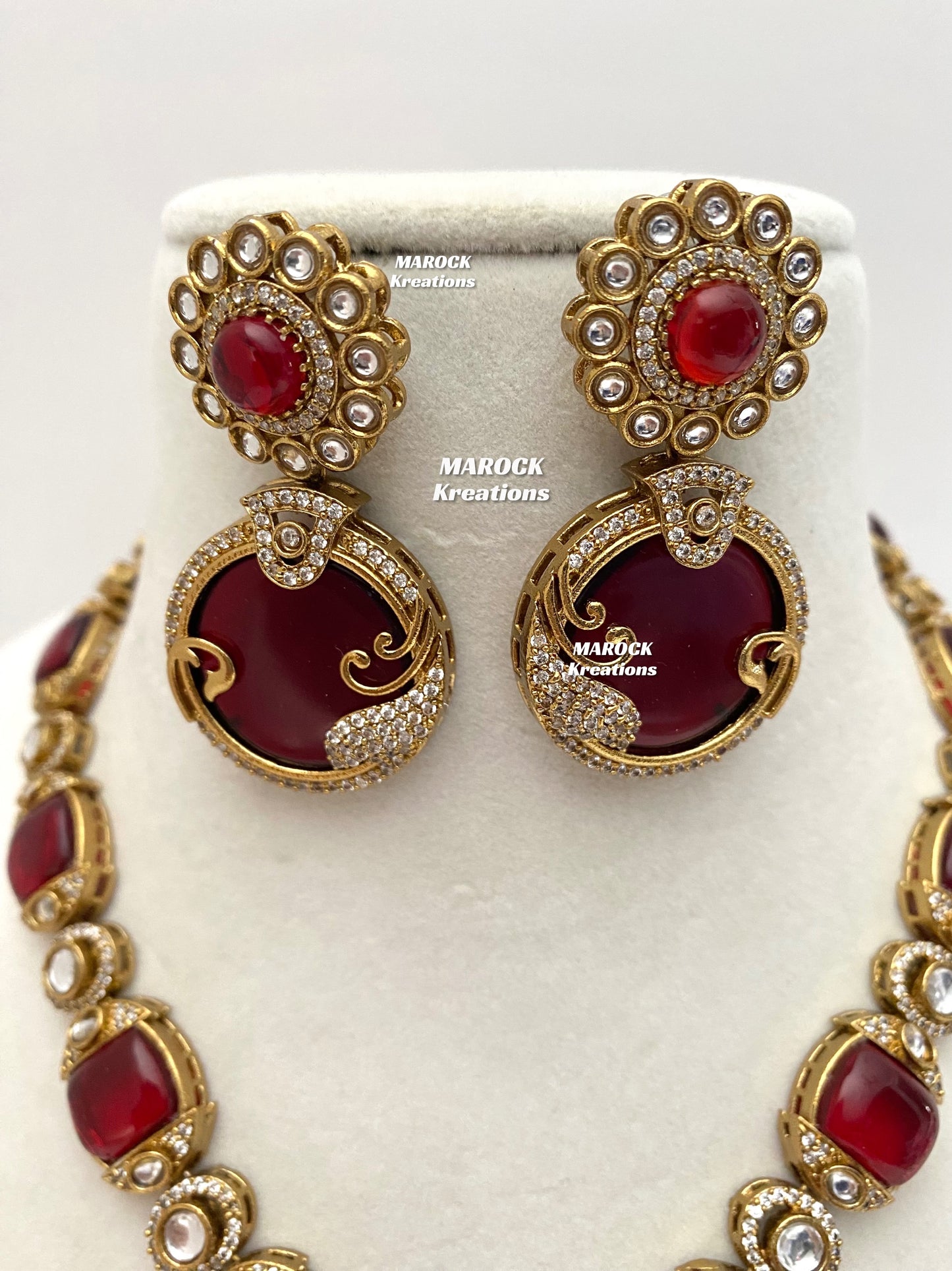 Haniya Sabyasachi inspired Premium Quality Moissanite Kundan Statement Necklace set