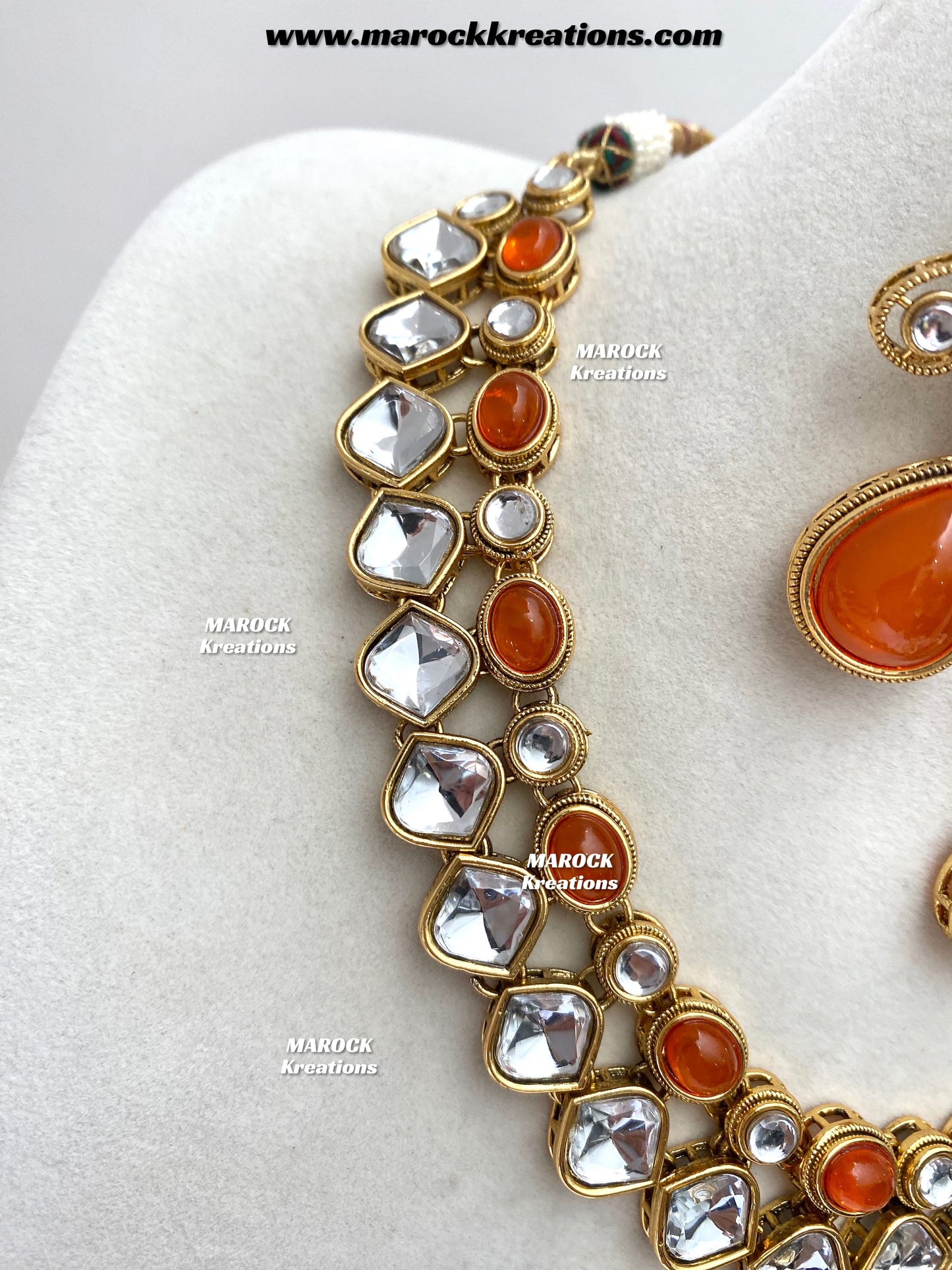 Romana Premium Quality Kundan Statement Necklace set