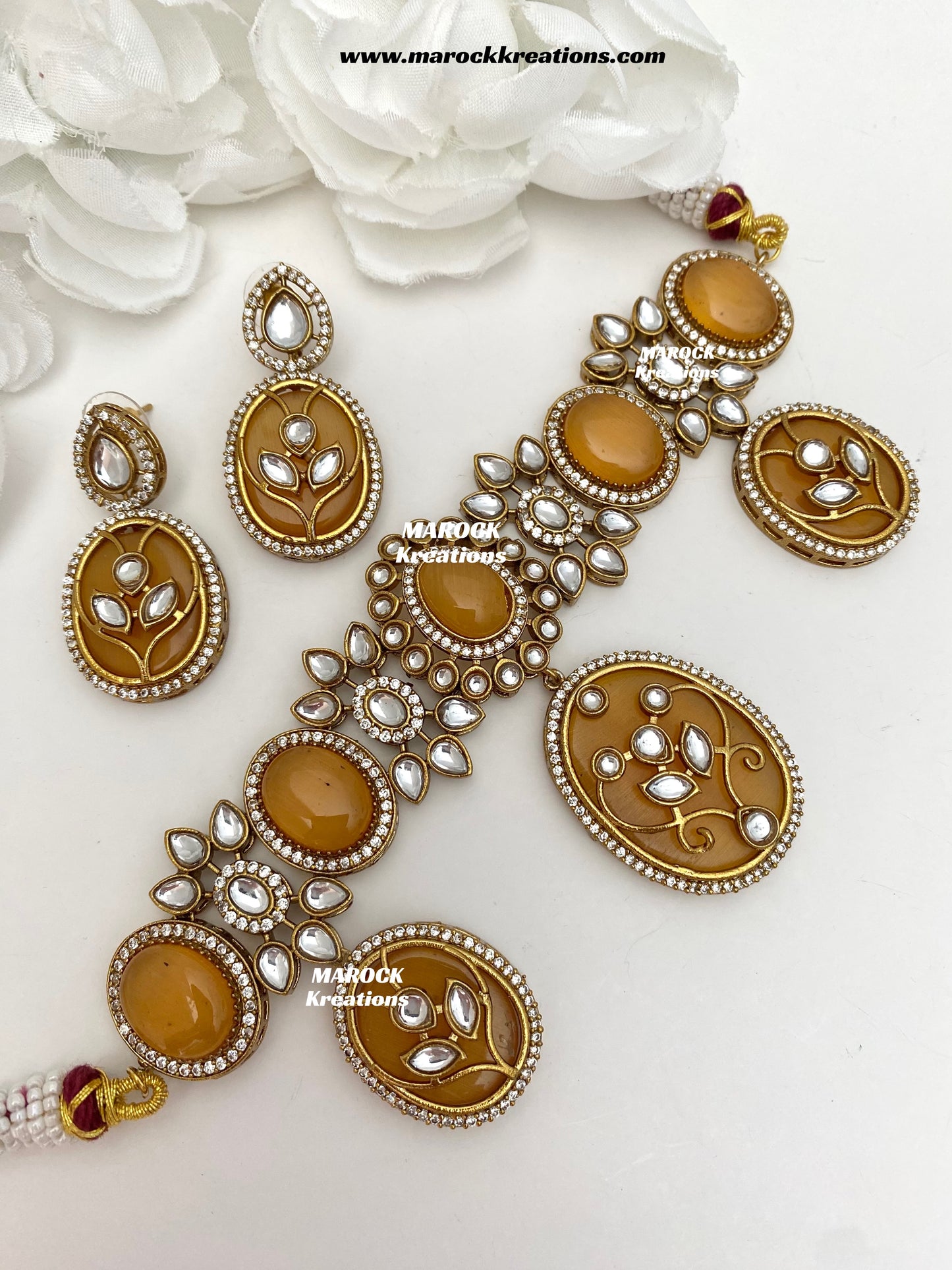 Lija Sabyasachi inspired Premium Quality Moissanite Kundan Statement choker set