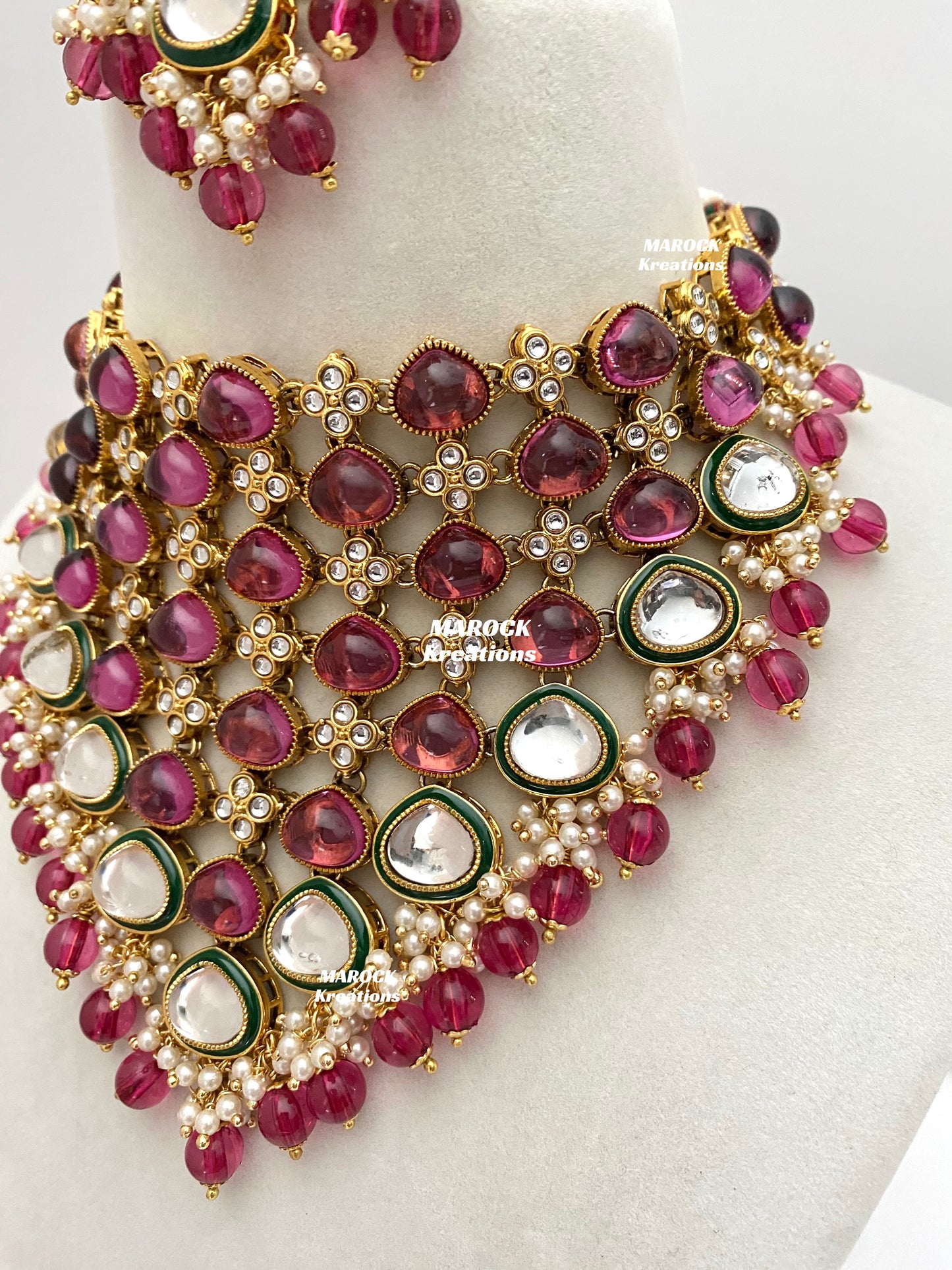 Connie Premium Quality Statement Kundan Necklace/Bridal set