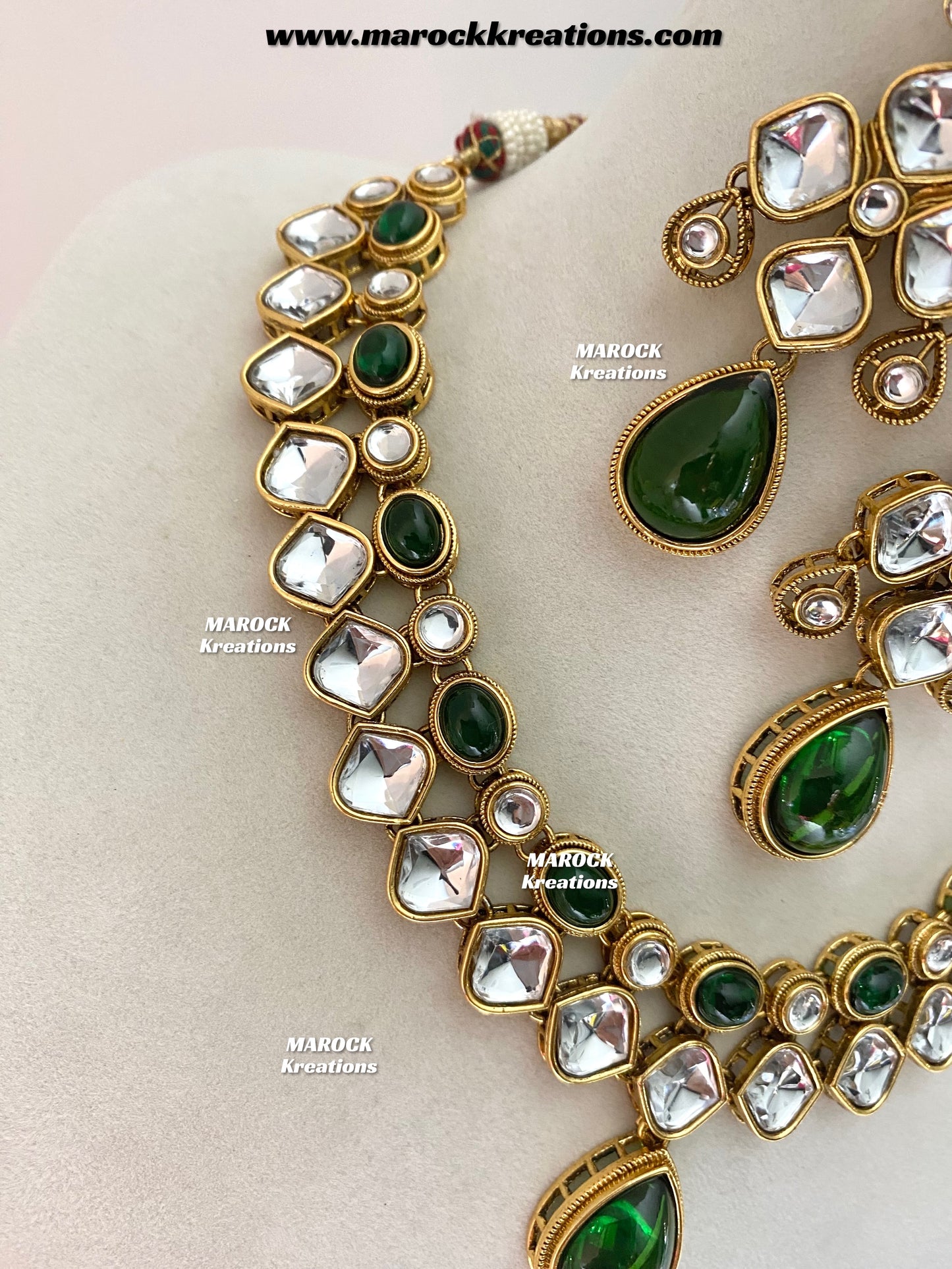 Romana Premium Quality Kundan Statement Necklace set
