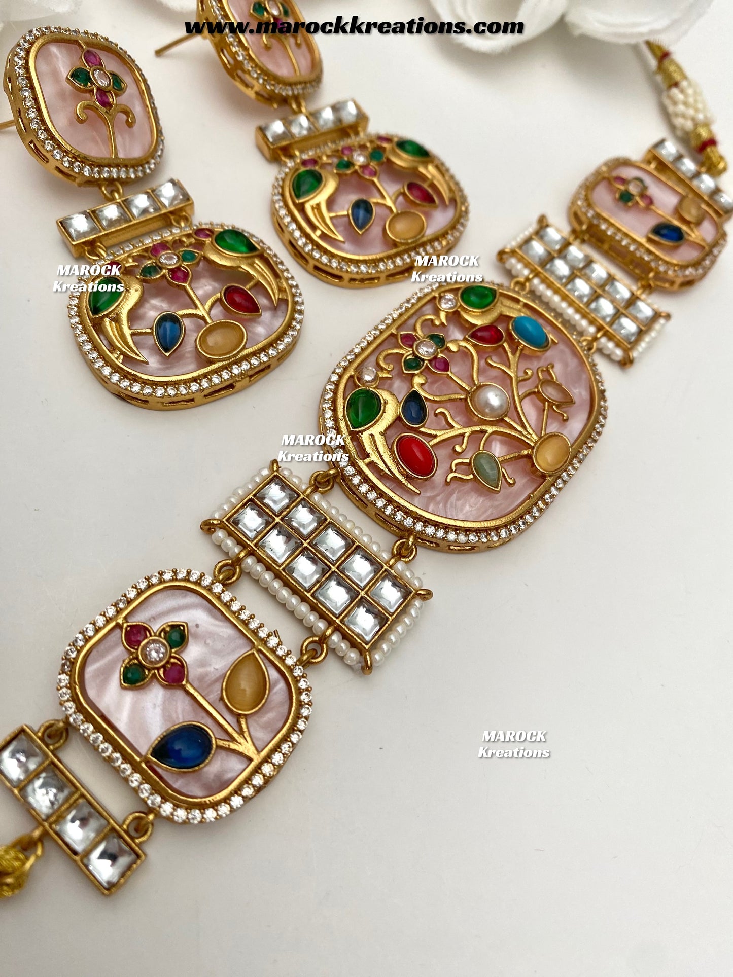 Swati Premium Quality sabyasachi inspired Statement kundan choker set