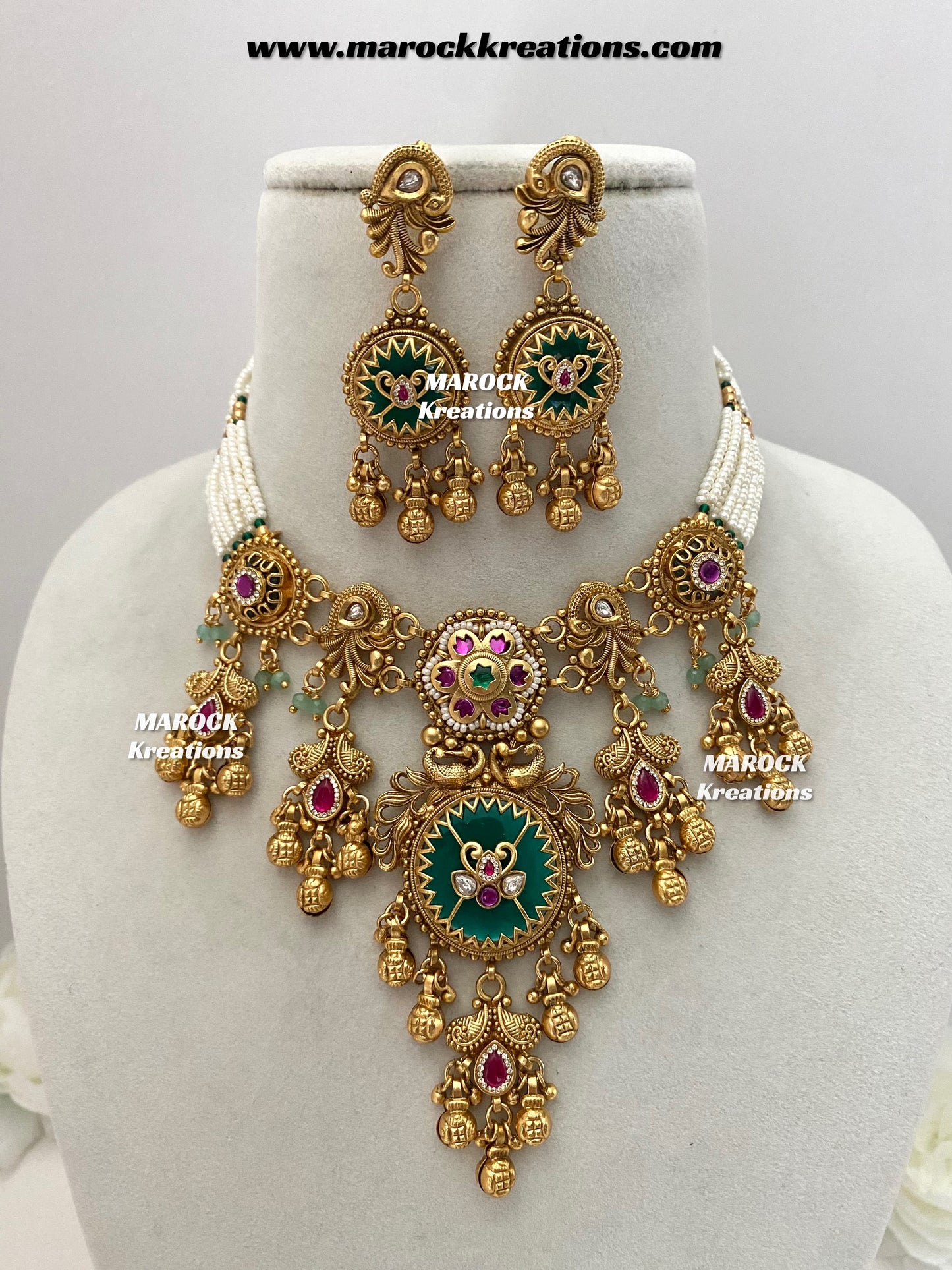 Sharmin Premium Quality exclusive Gold Plated heritage necklace set
