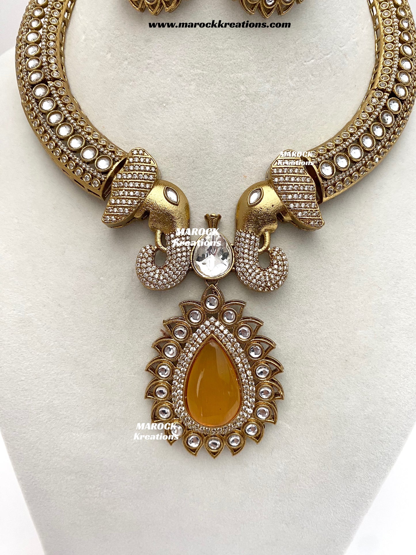 Eshita Sabyasachi inspired Premium Quality Moissanite Kundan Statement Necklace set