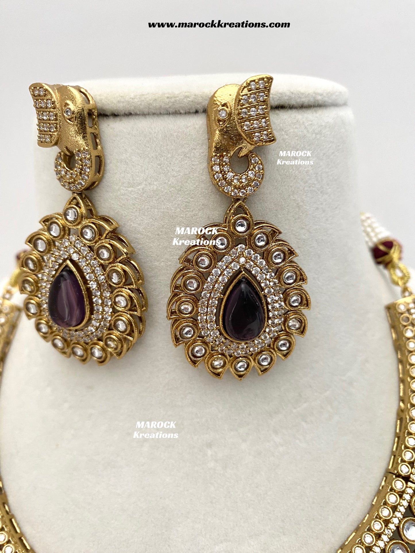 Eshita Sabyasachi inspired Premium Quality Moissanite Kundan Statement Necklace set