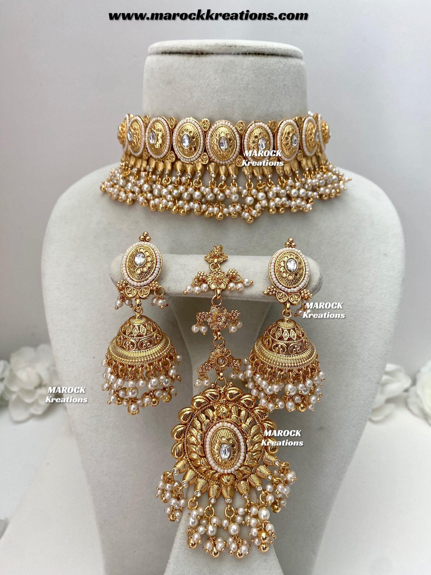 Lopa Premium Quality Gold Plated statement choker set