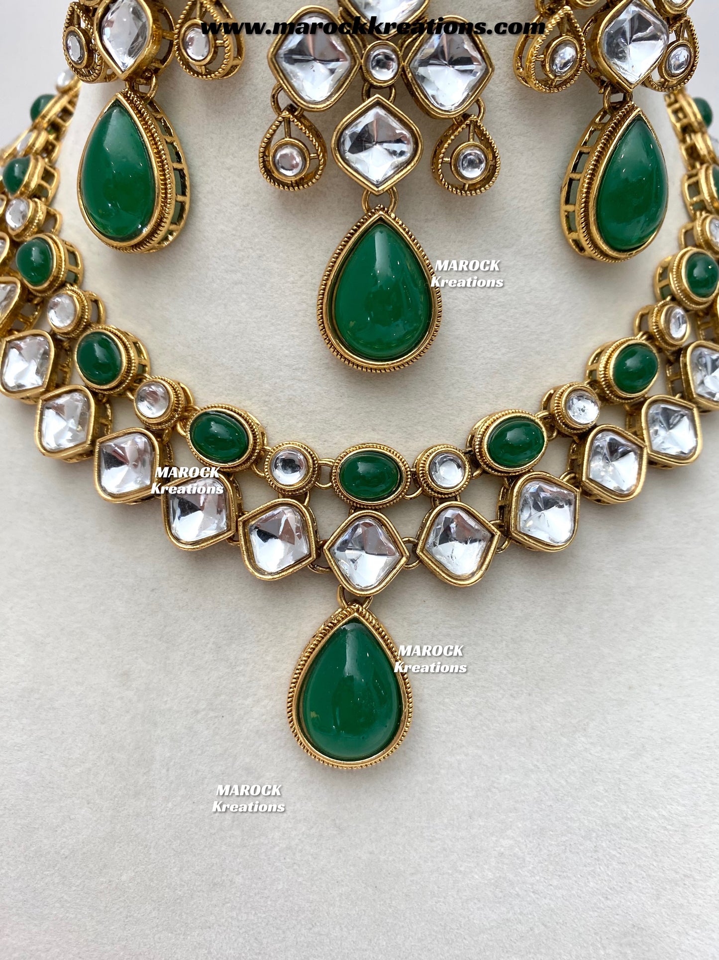 Romana Premium Quality Kundan Statement Necklace set