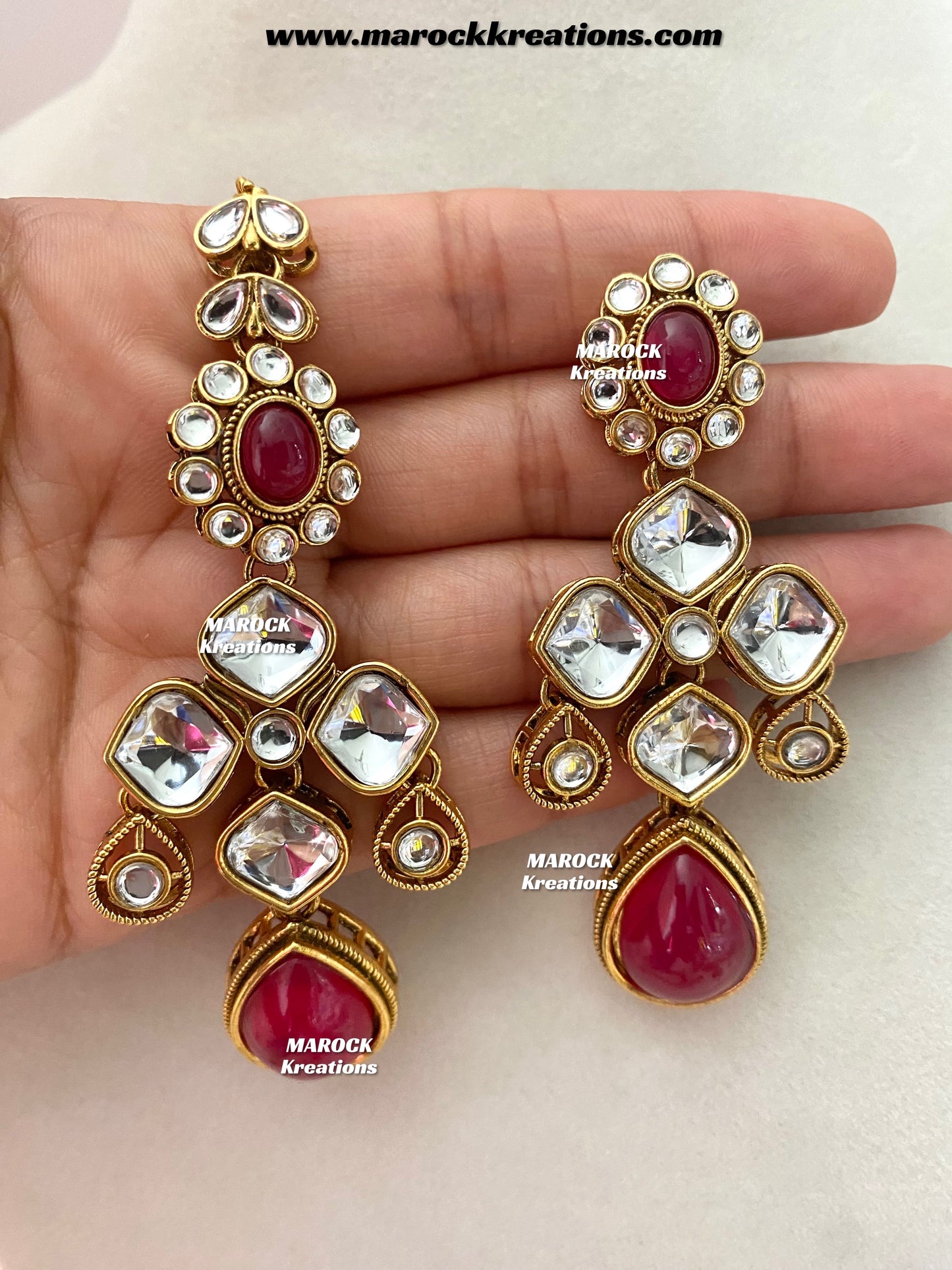 Romana Premium Quality Kundan Statement Necklace set