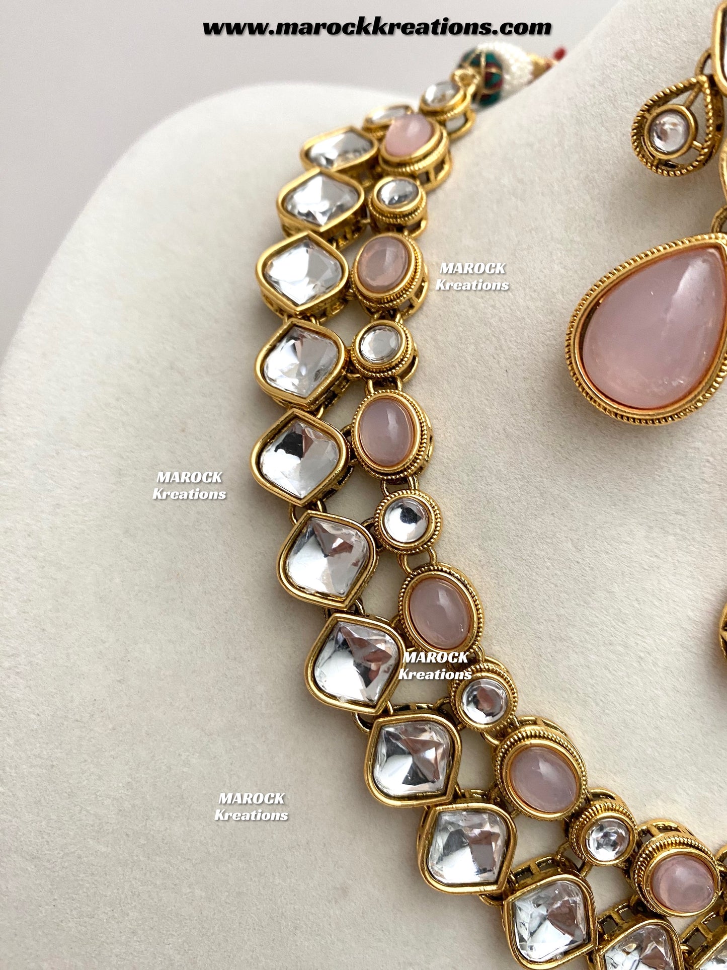Romana Premium Quality Kundan Statement Necklace set