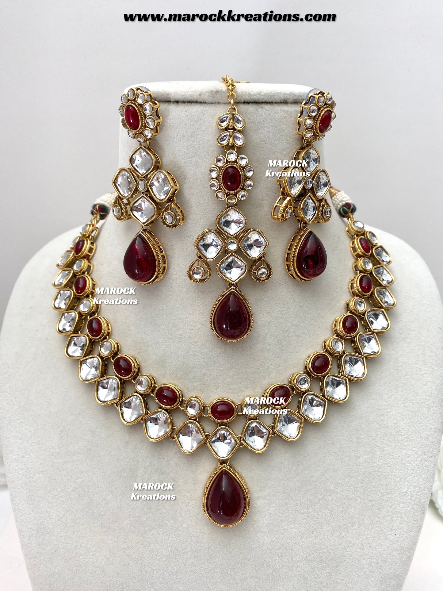 Romana Premium Quality Kundan Statement Necklace set