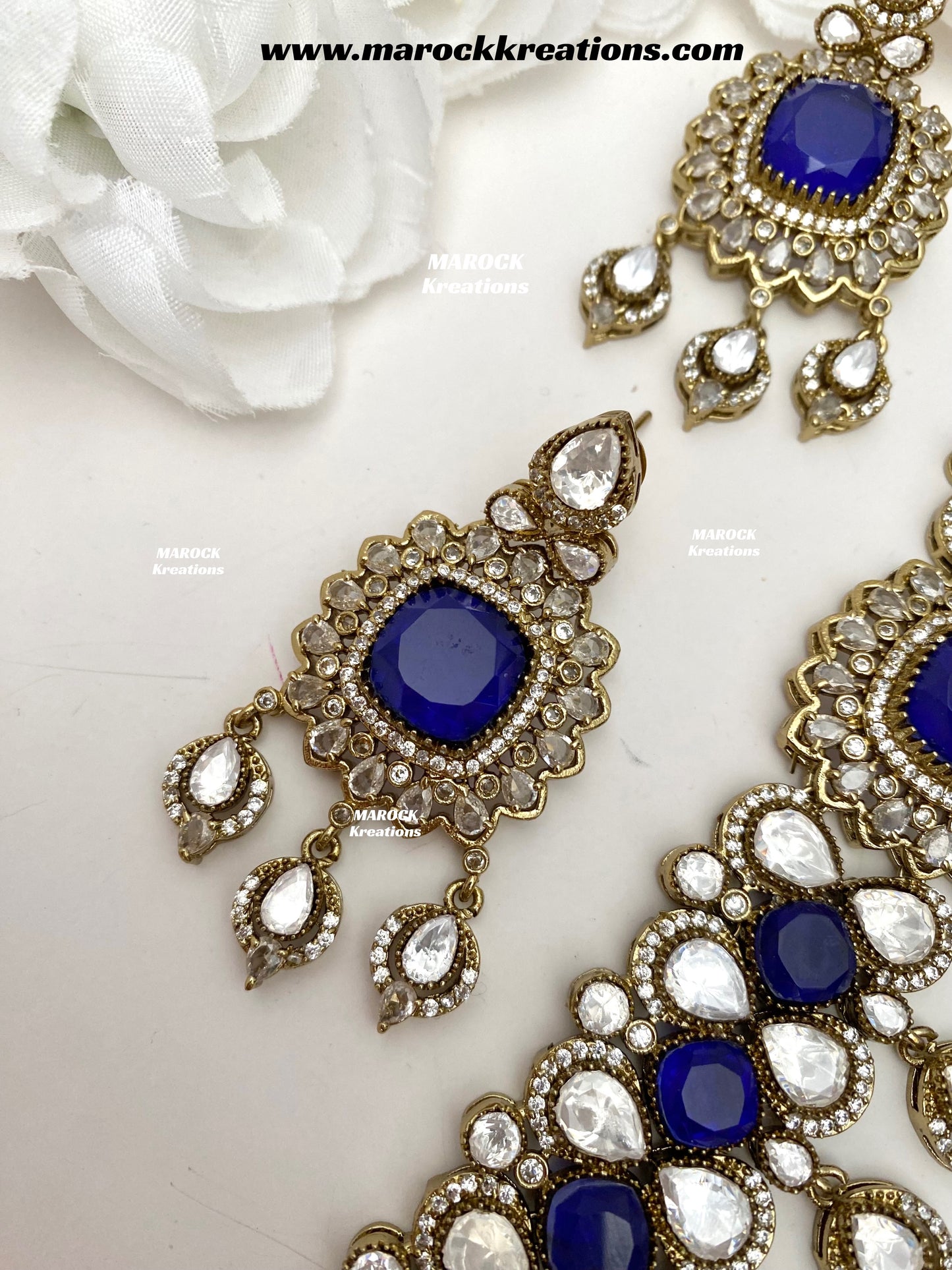 Vinny Premium Quality Moissanite Kundan Statement choker set