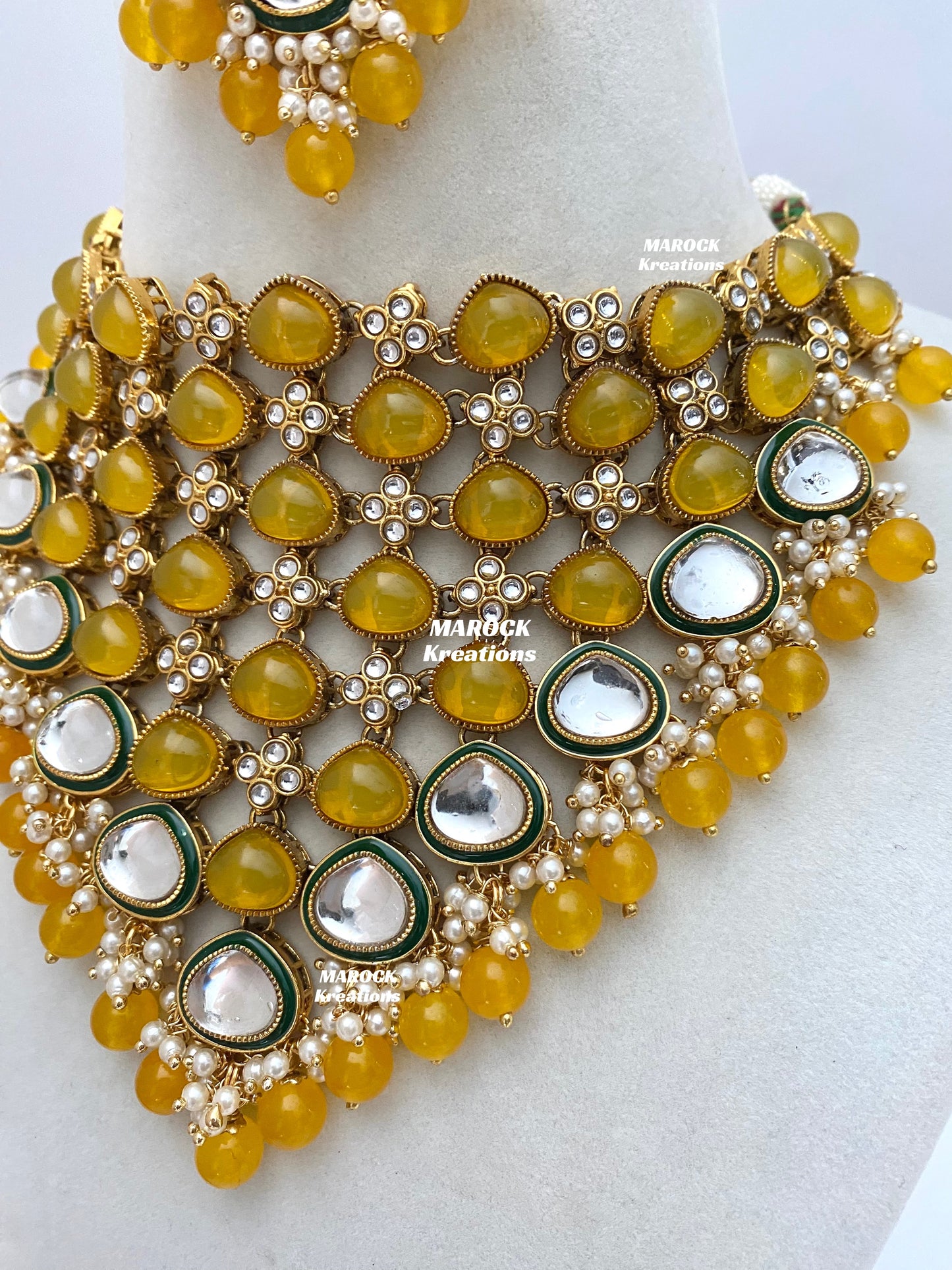 Connie Premium Quality Statement Kundan Necklace/Bridal set