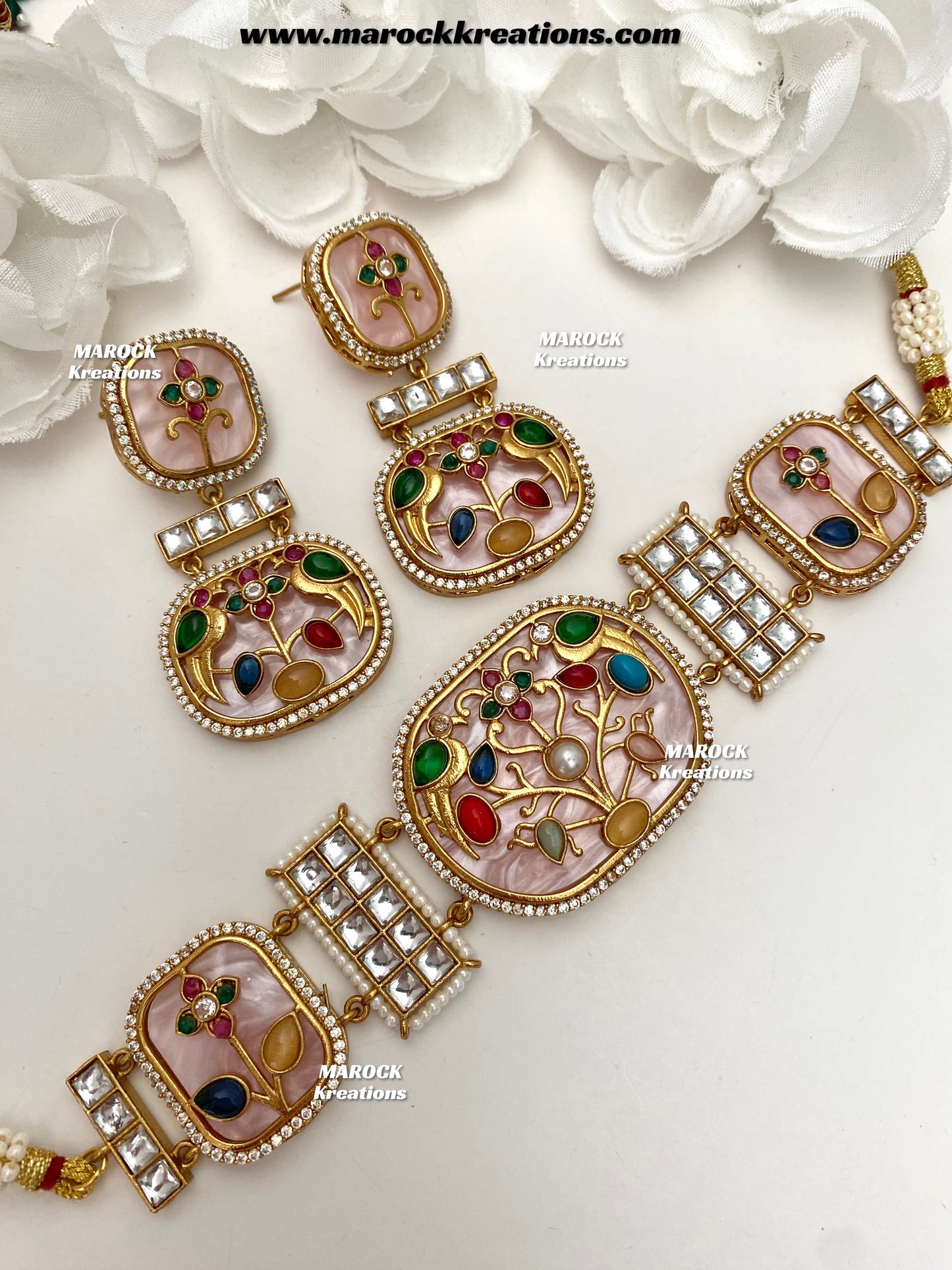 Swati Premium Quality sabyasachi inspired Statement kundan choker set