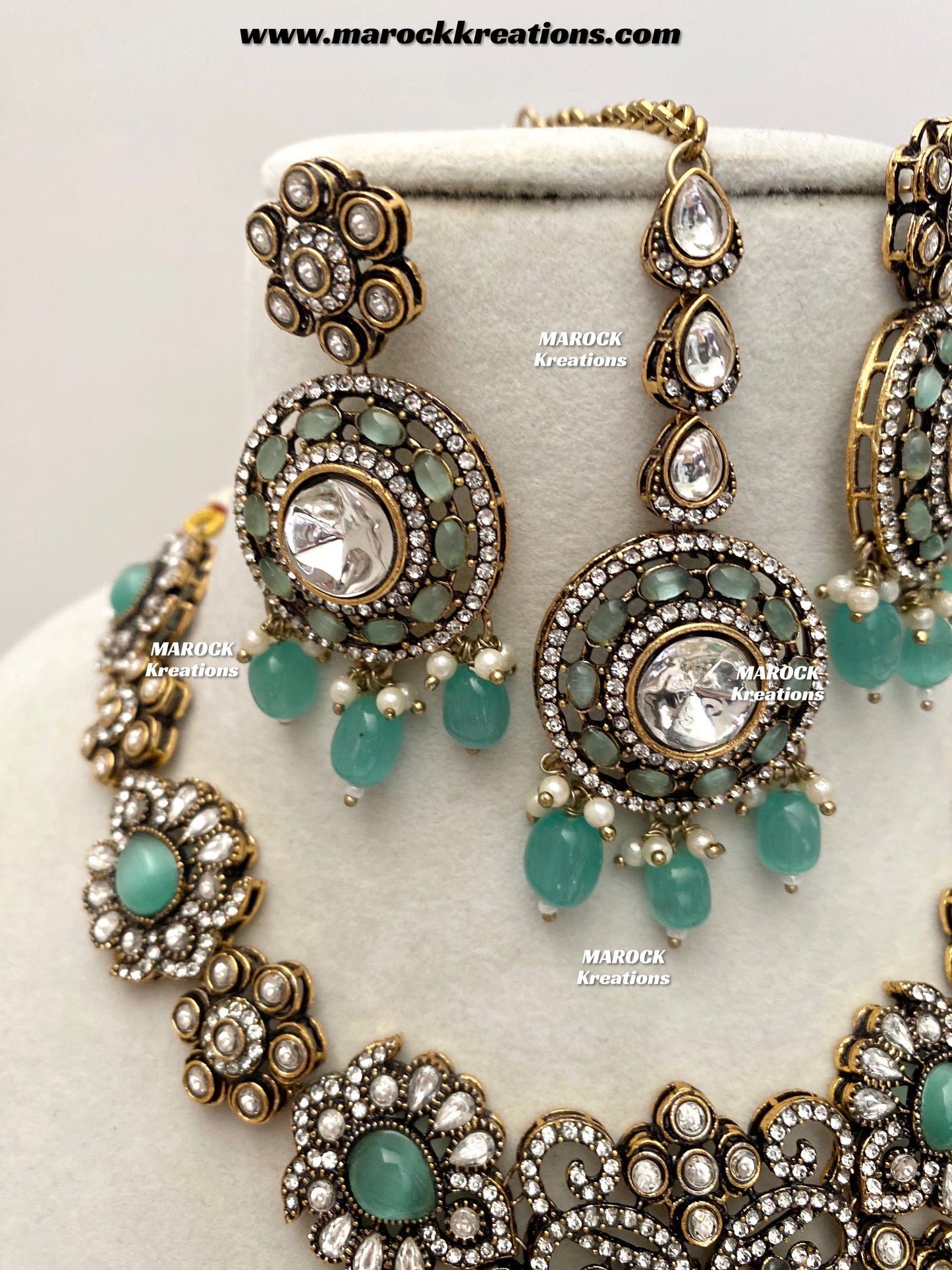 Luna Sabyasachi inspired Victorian Kundan Statement necklace set