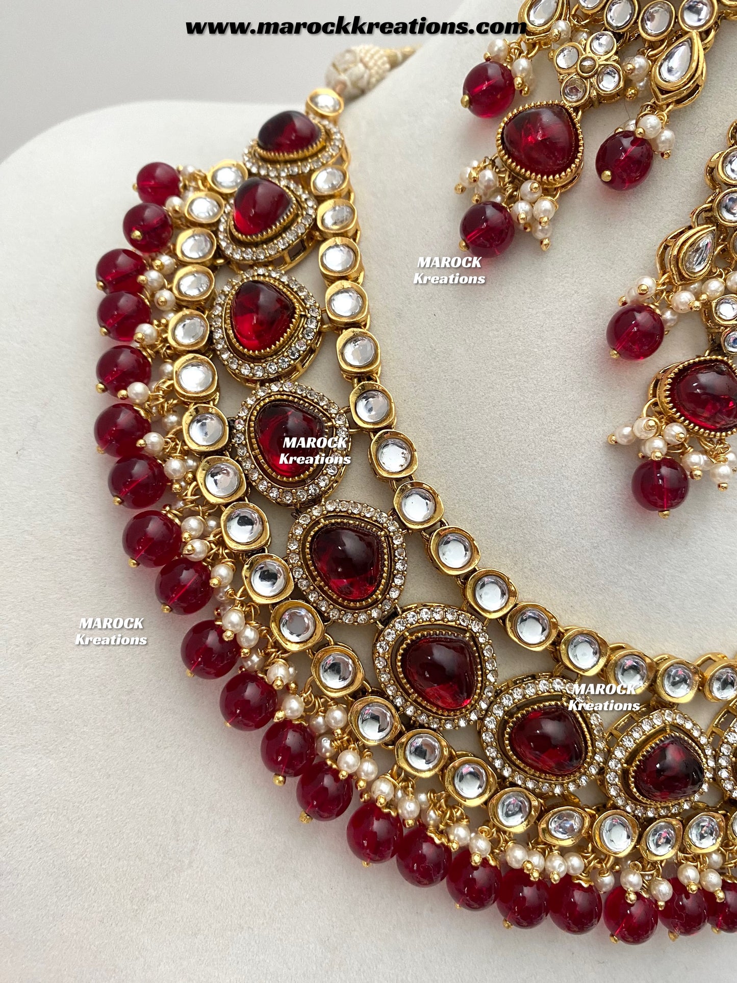 Harsha Premium Quality Kundan and Monalisa stone Statement Necklace set