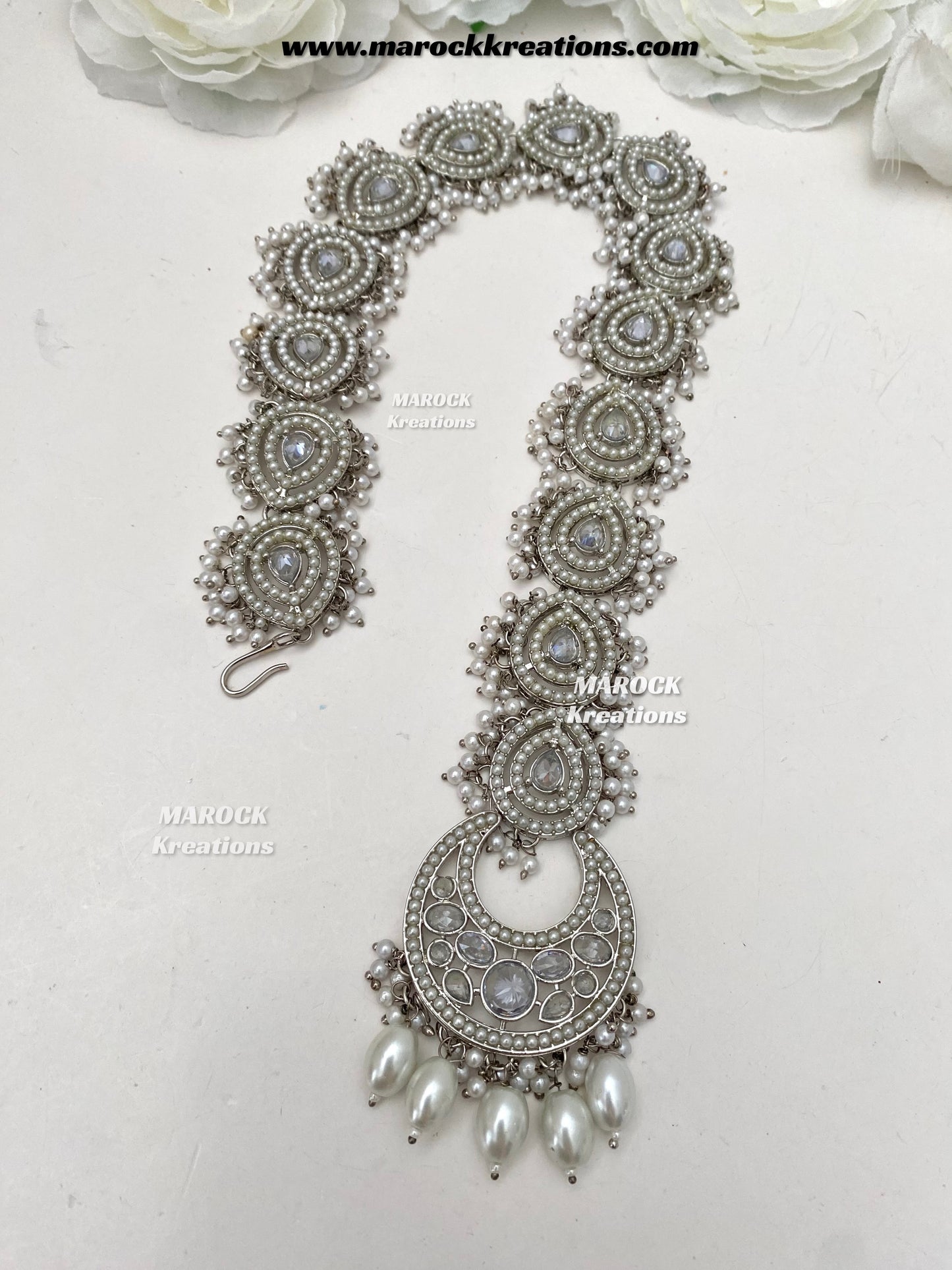 Silver Polki Braid Jewelry/Choti