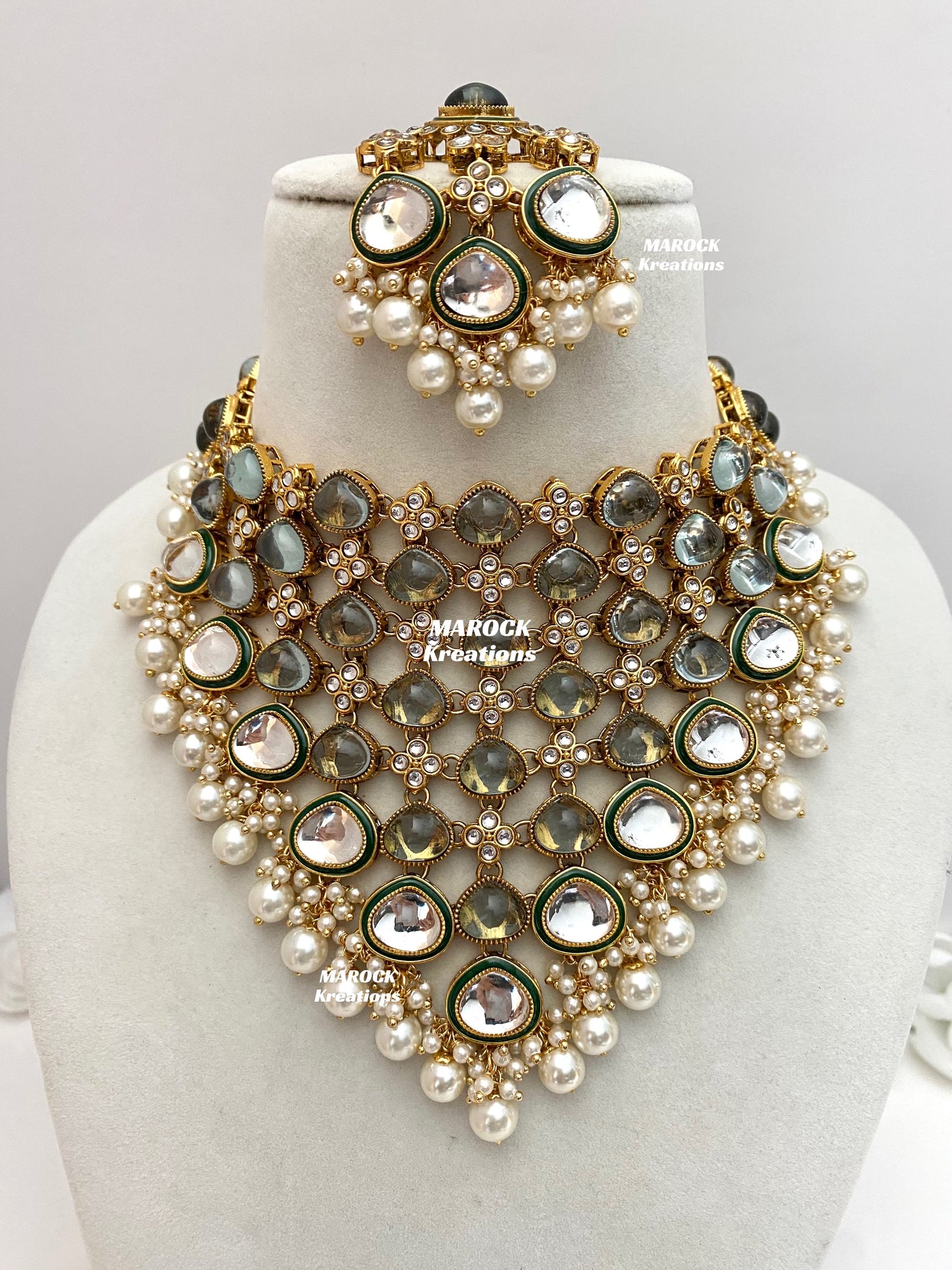 Connie Premium Quality Statement Kundan Necklace/Bridal set