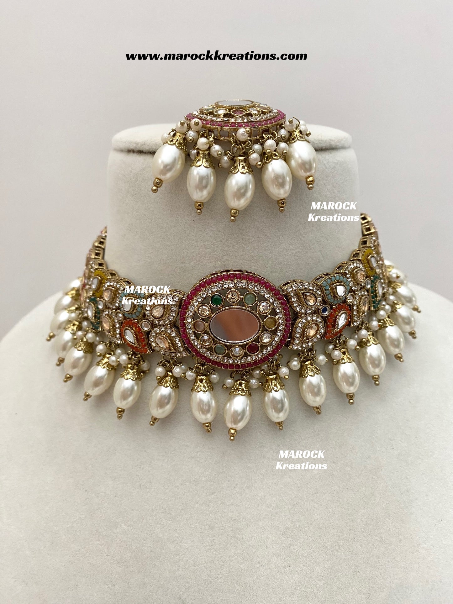 Resmin Premium Quality Mirror Choker set