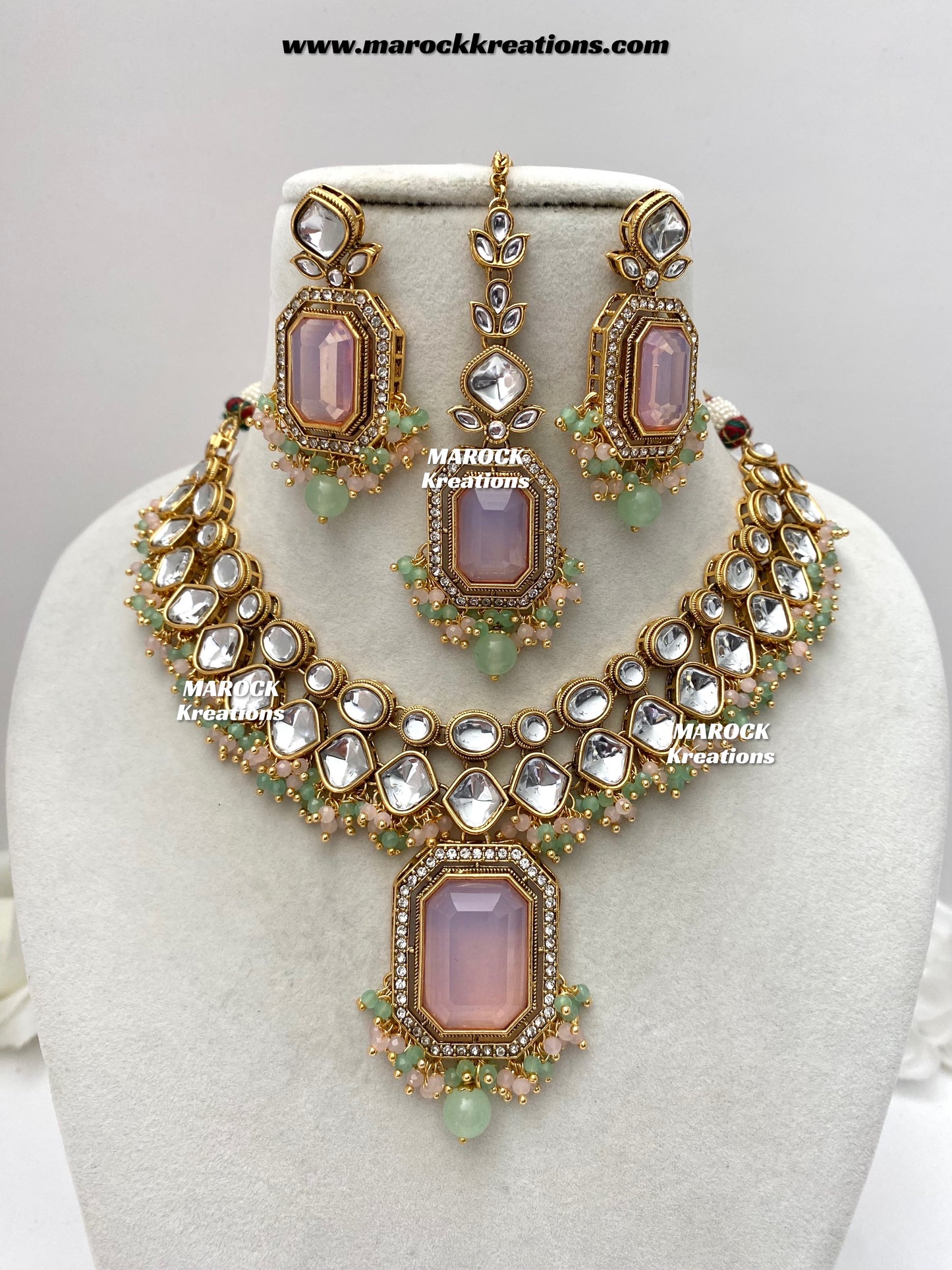 Shabnam Premium Quality Kundan Statement Necklace set