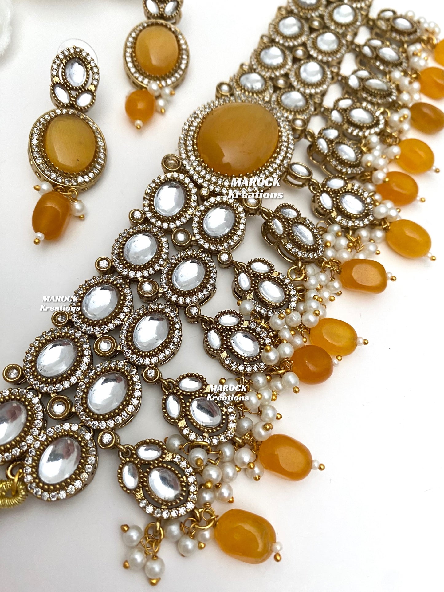 Danica Sabyasachi inspired Premium Quality Moissanite Kundan Statement Choker set