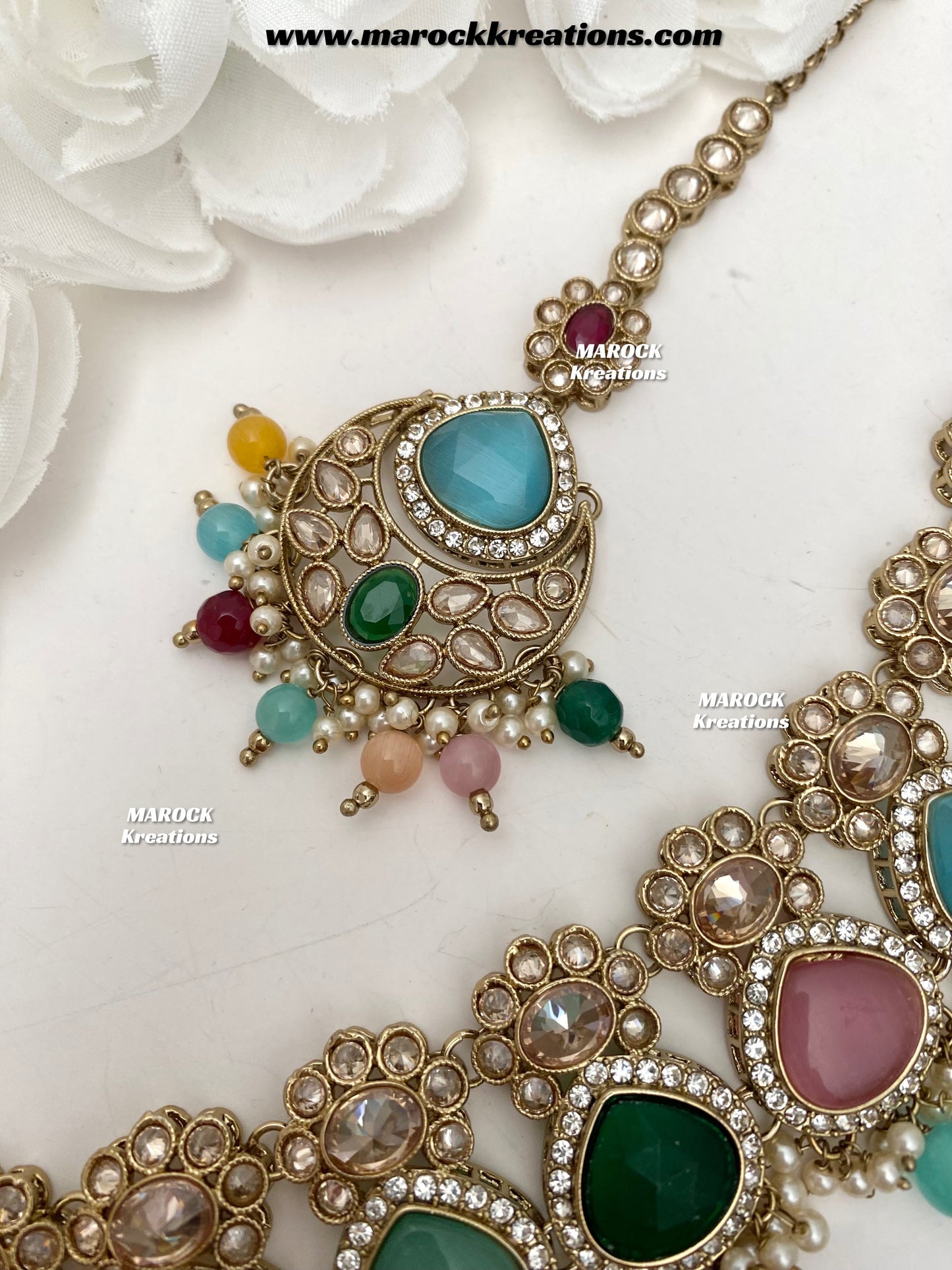 Kinjal Premium Quality Polki and Monalisa Statement Choker set