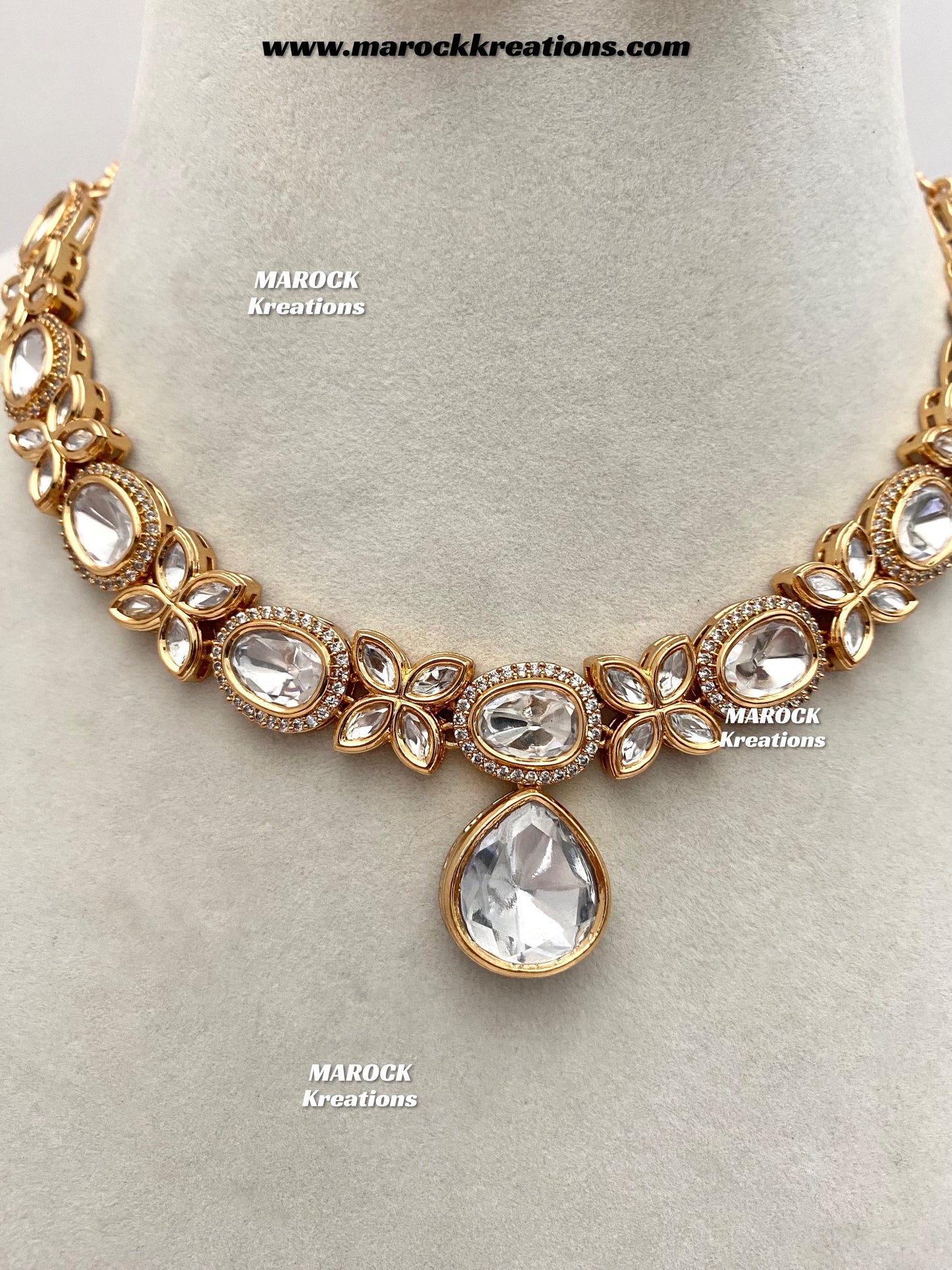 Aasia Premium Quality tyani inspired Kundan Necklace set