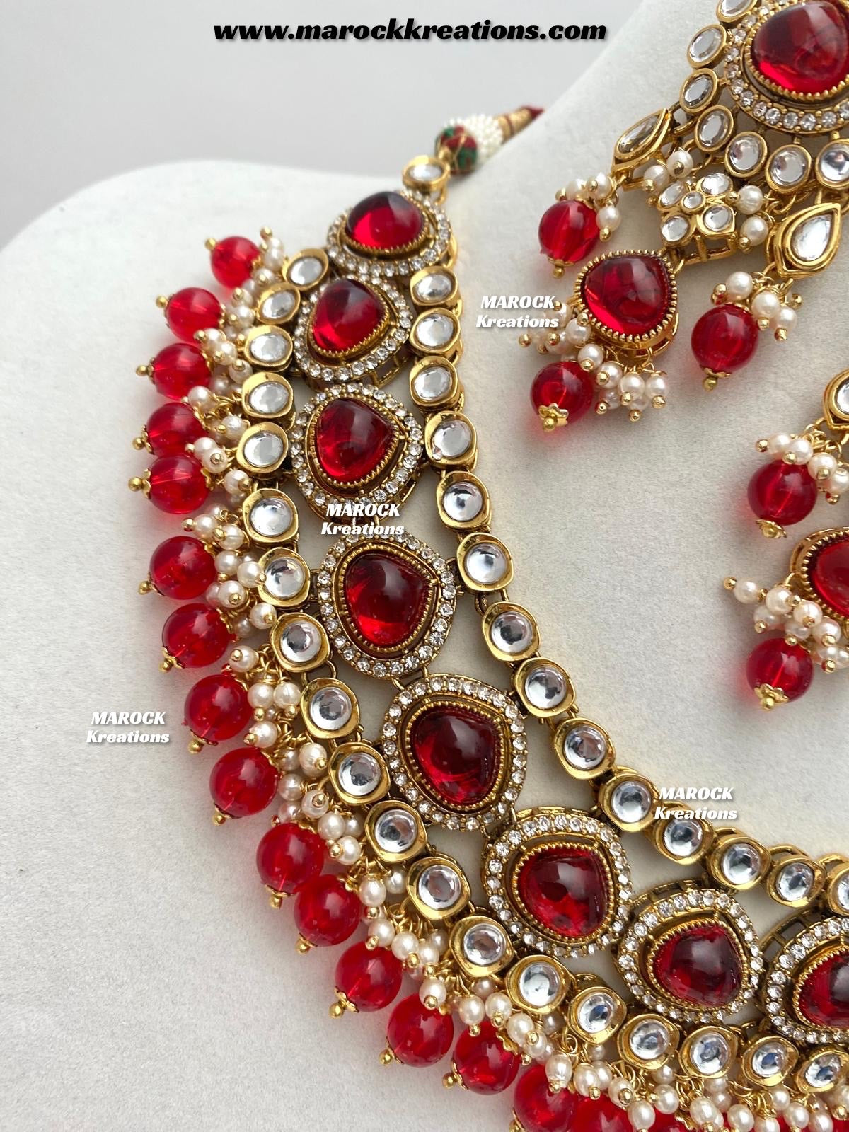 Harsha Premium Quality Kundan and Monalisa stone Statement Necklace set