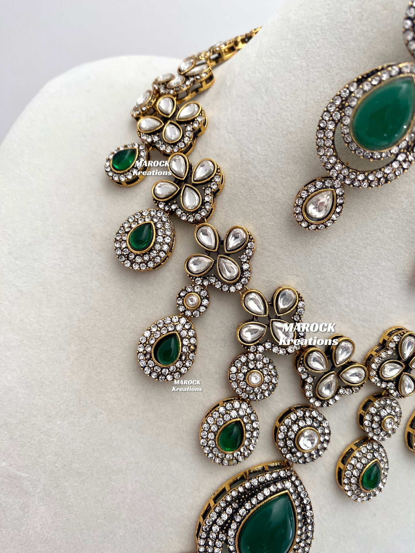 Sanjna Victorian Kundan Statement Necklace set