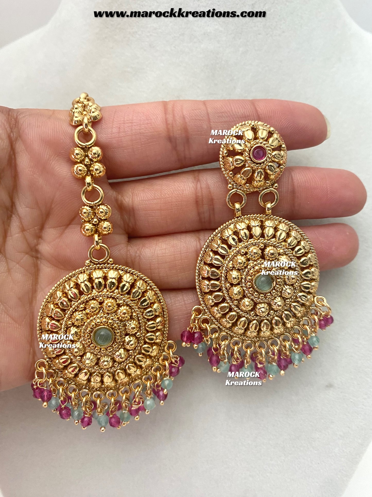 Roxana Premium Quality Gold Plated necklace set