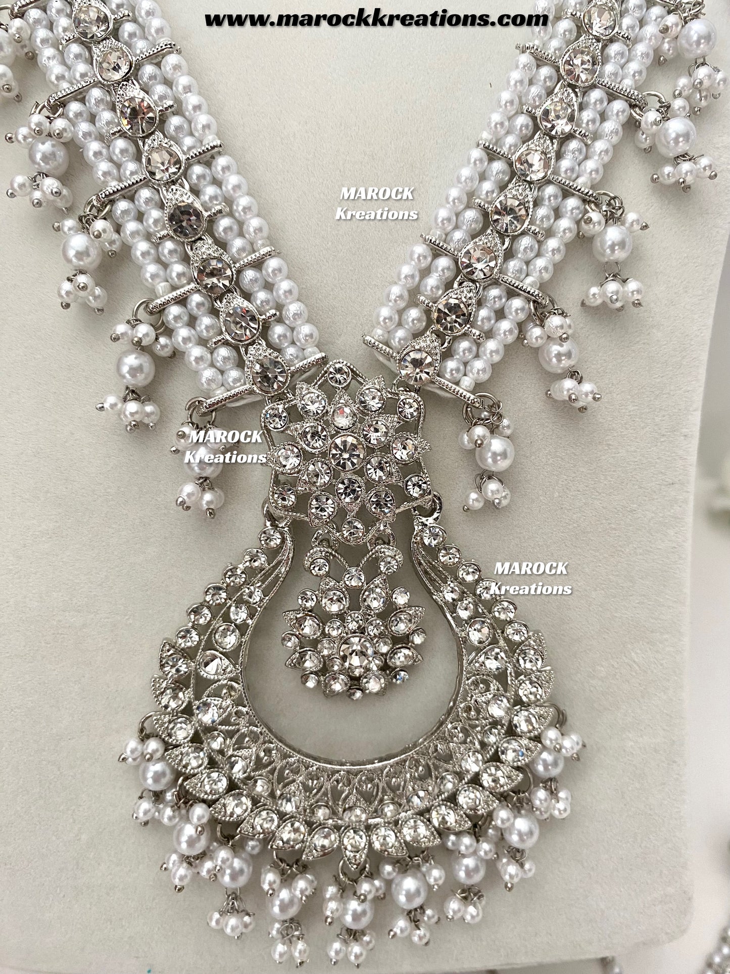 Sarwat Premium Quality Pakistani Silver Bridal set/bridal jewelry