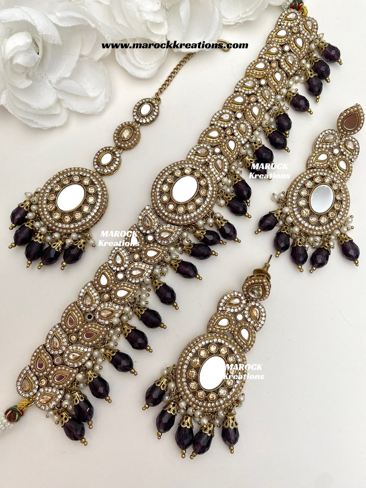 Resmin Premium Quality Mirror Choker set