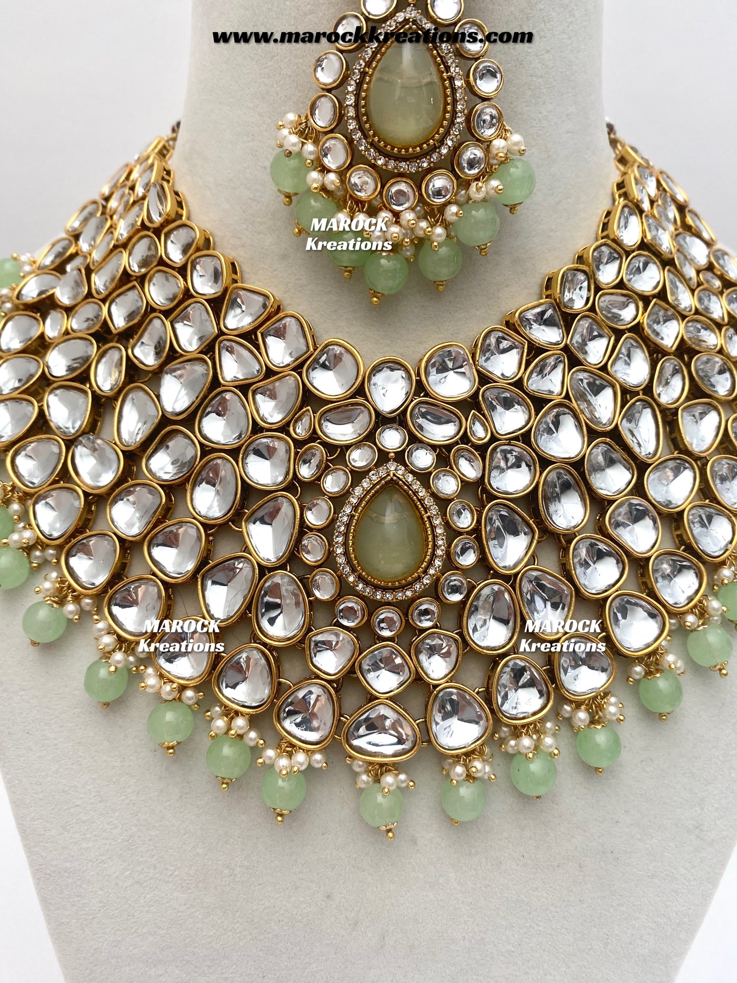 Ruhi Premium Quality Statement Kundan Necklace/Bridal set