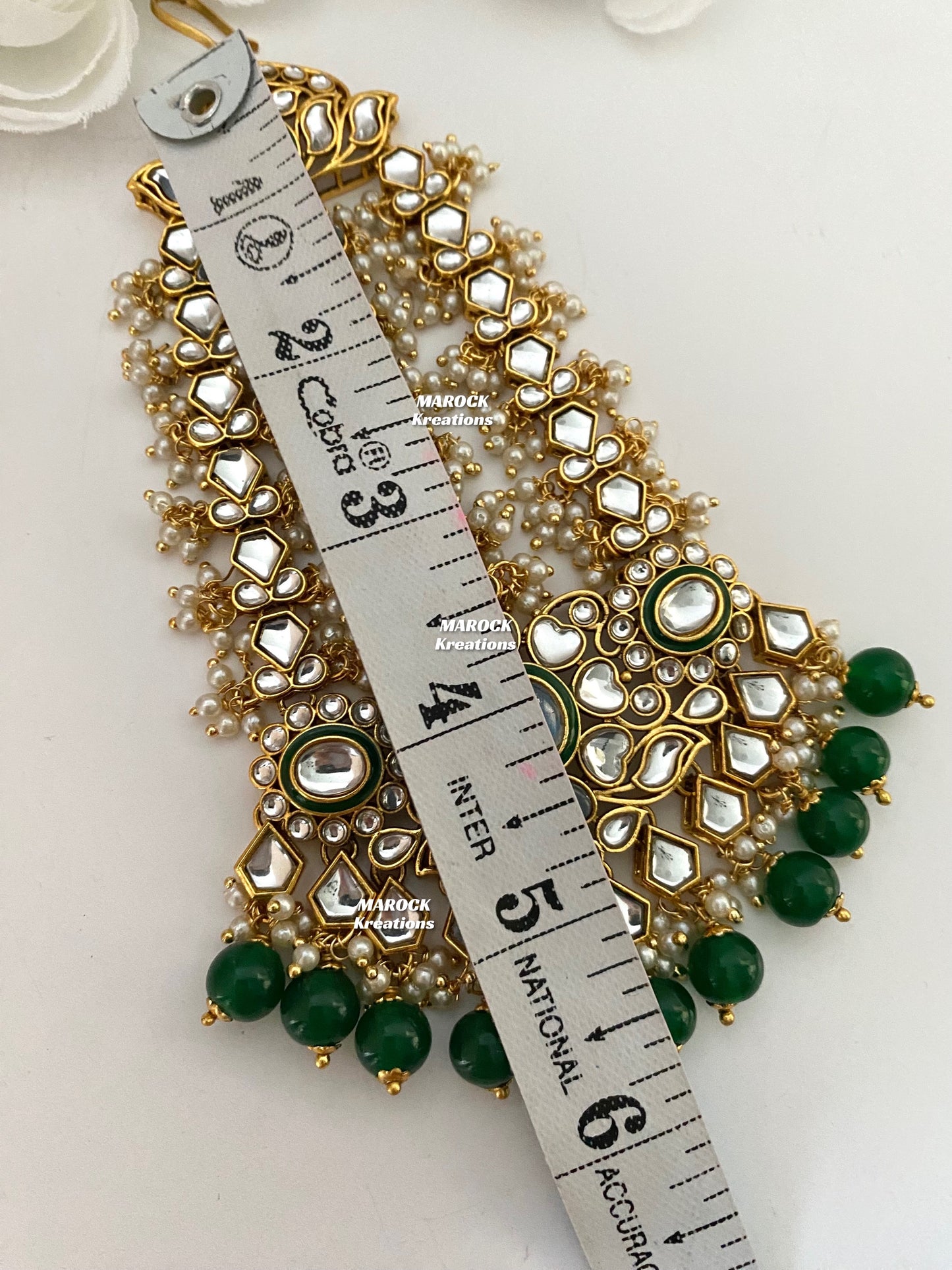 Premium Quality Oversized Kundan Jhoomer/Passa
