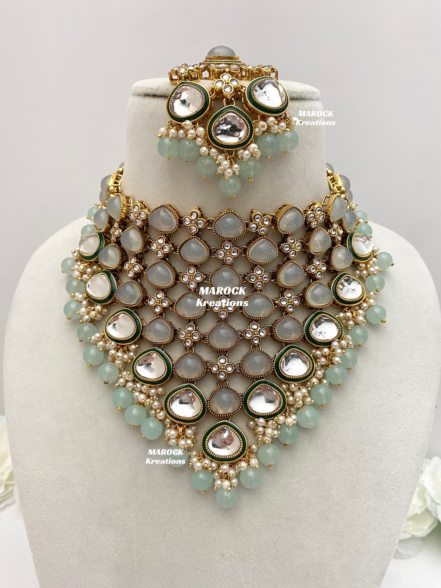 Connie Premium Quality Statement Kundan Necklace/Bridal set