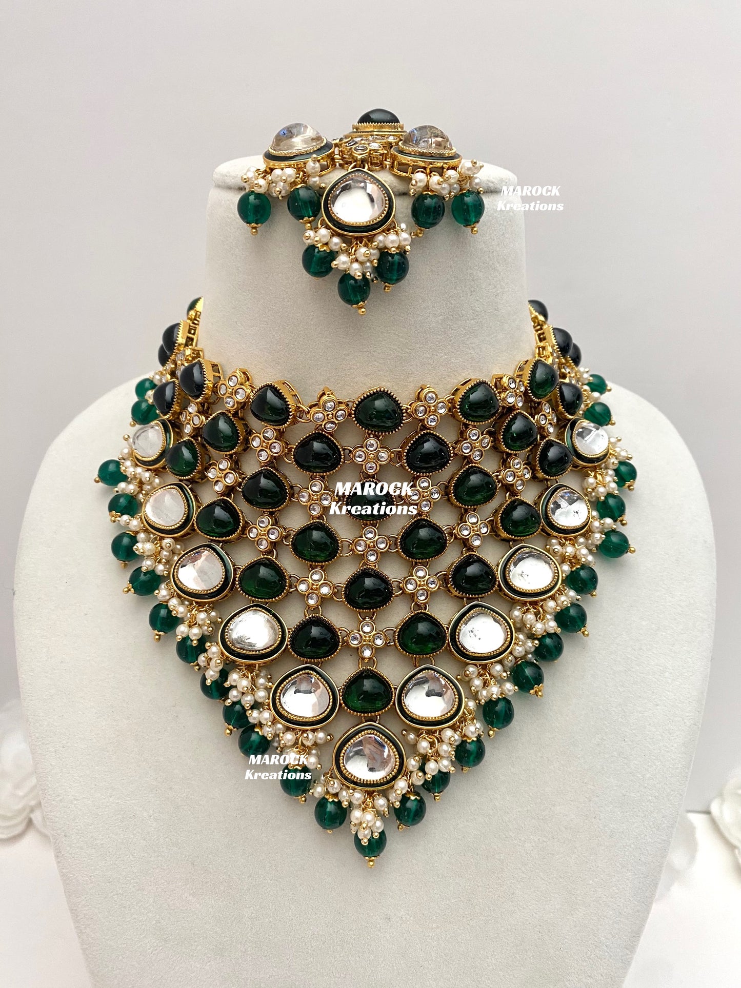 Connie Premium Quality Statement Kundan Necklace/Bridal set