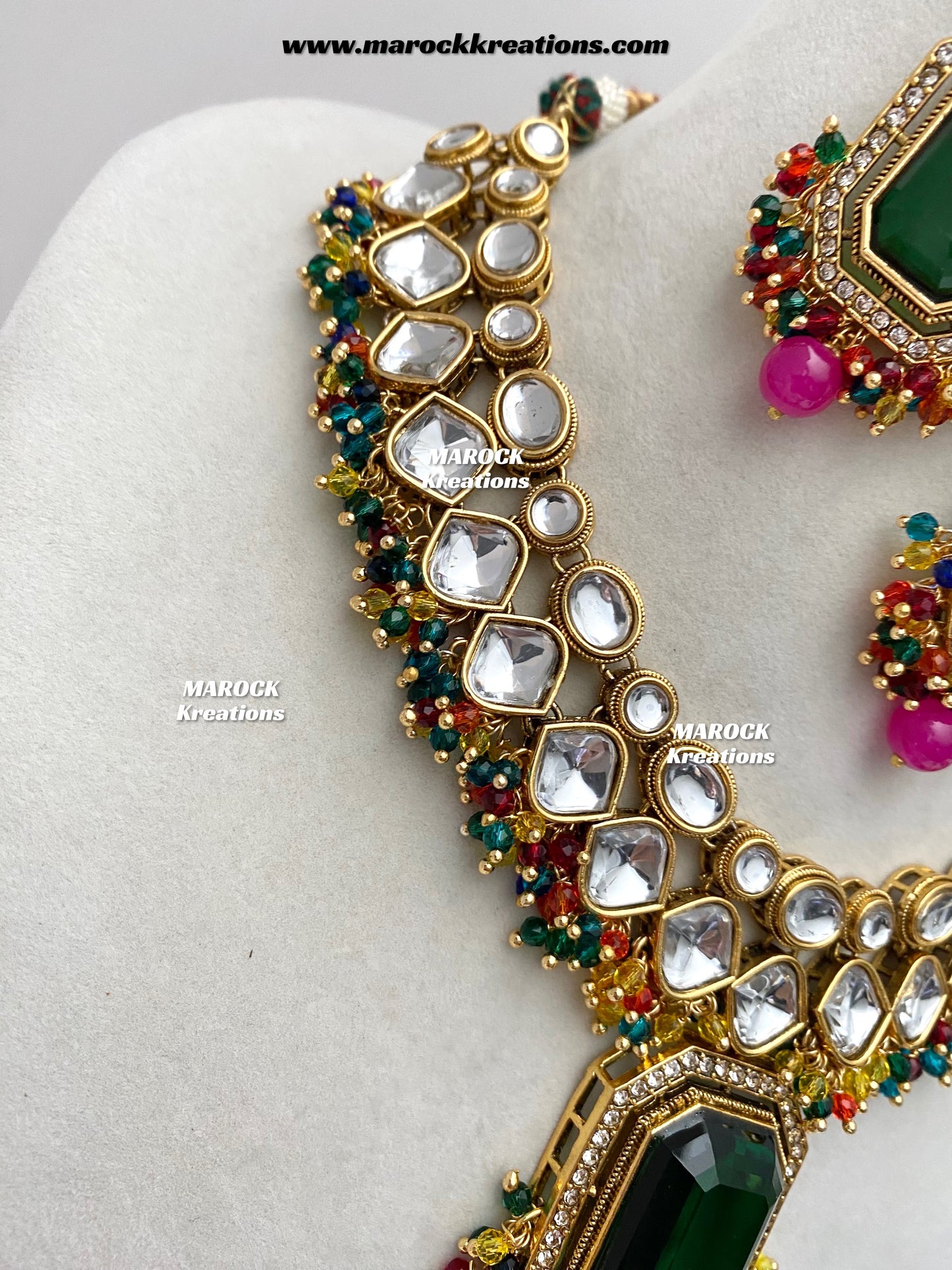 Shabnam Premium Quality Kundan Statement Necklace set