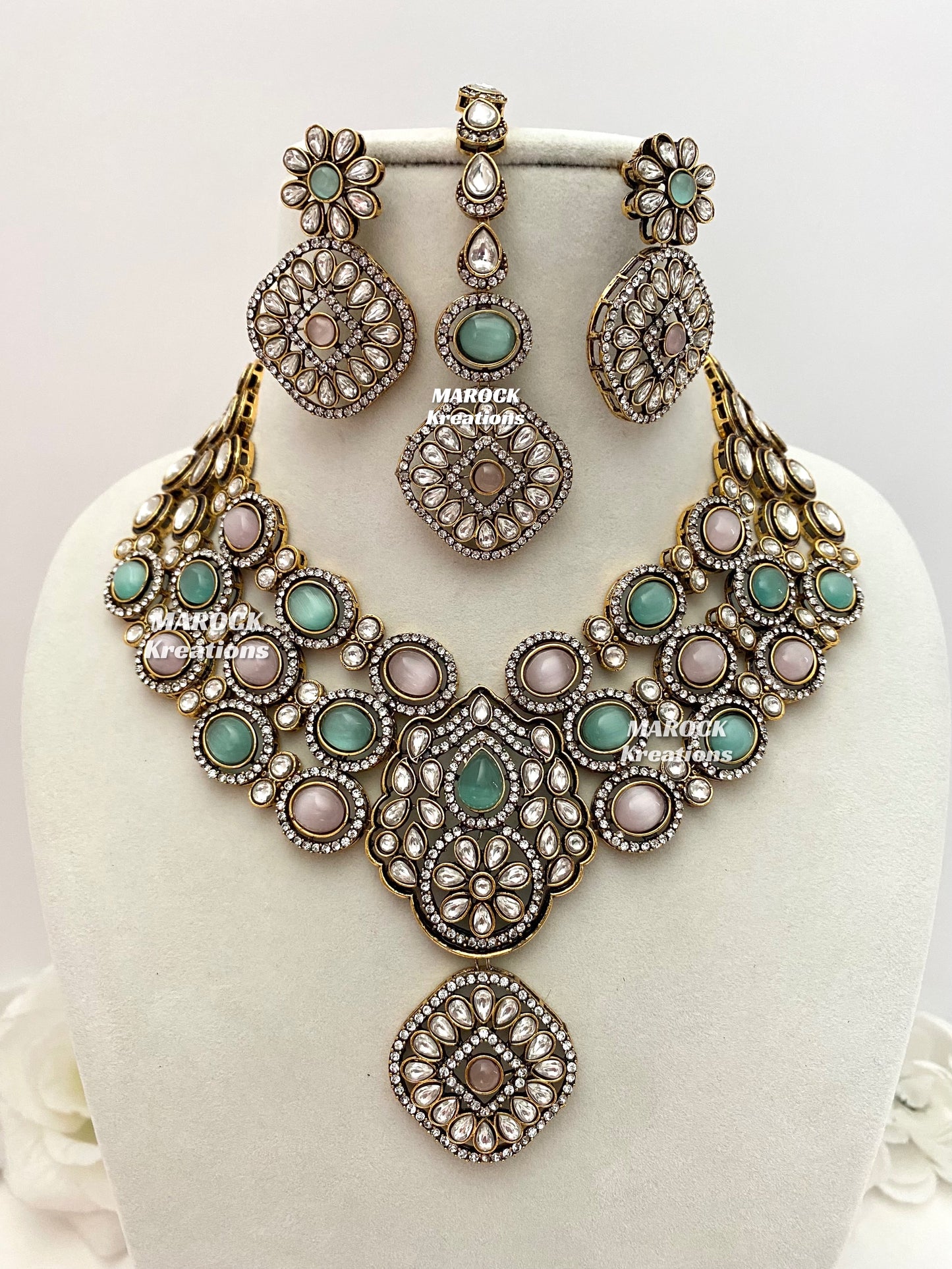 Jessie Tyani inspired Victorian Kundan Statement Necklace set