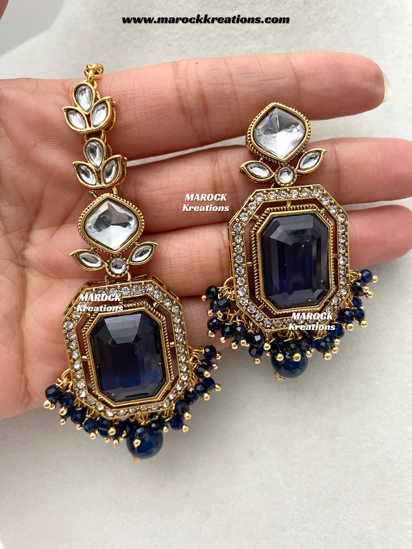 Shabnam Premium Quality Kundan Statement Necklace set