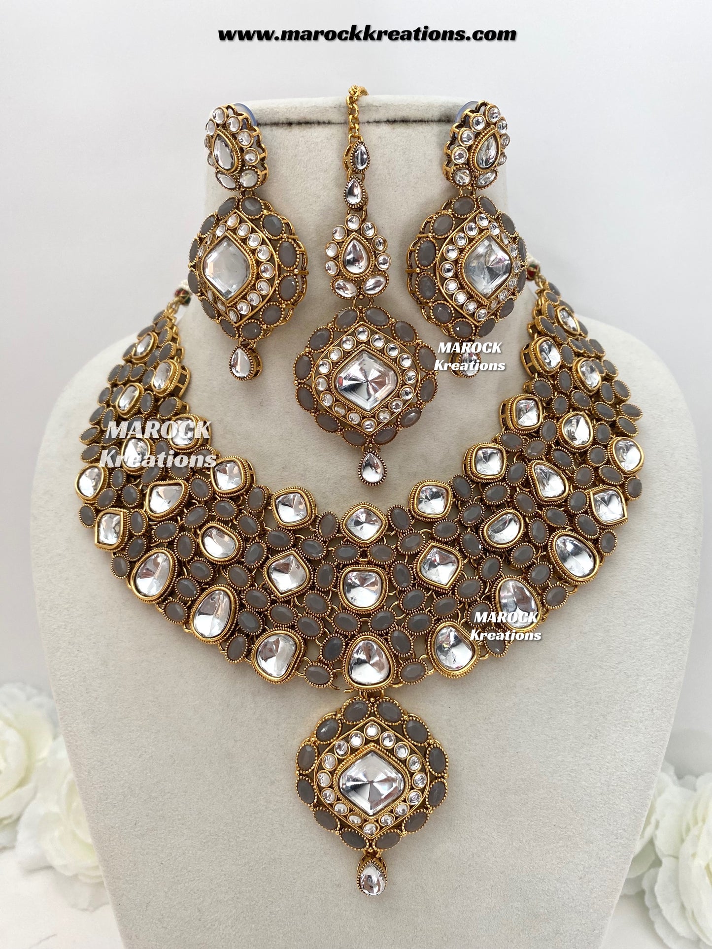 Roksana Sabyasachi inspired Premium Quality Kundan Statement Necklace set