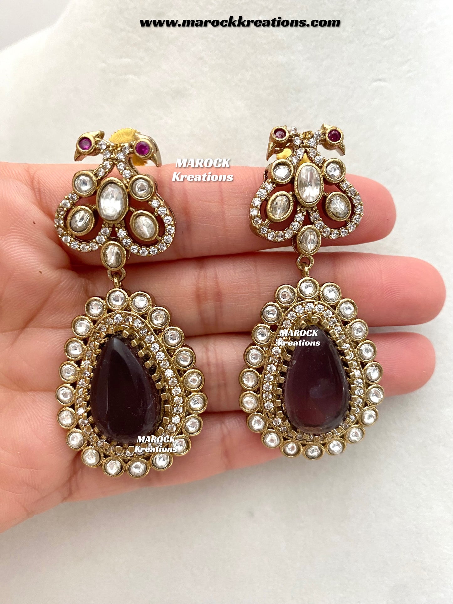 Roselina Sabyasachi inspired Premium Quality Moissanite Kundan Statement Necklace set