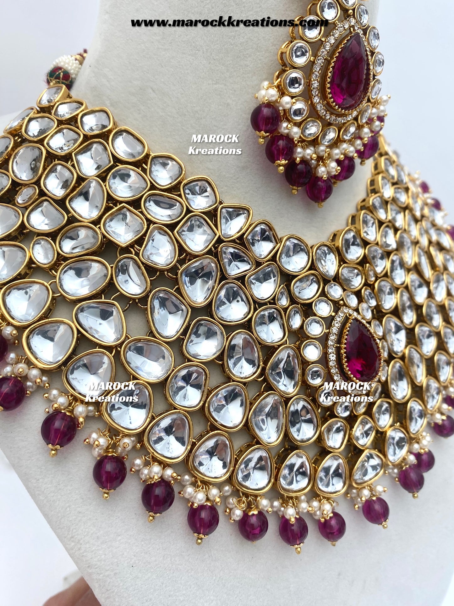 Ruhi Premium Quality Statement Kundan Necklace/Bridal set