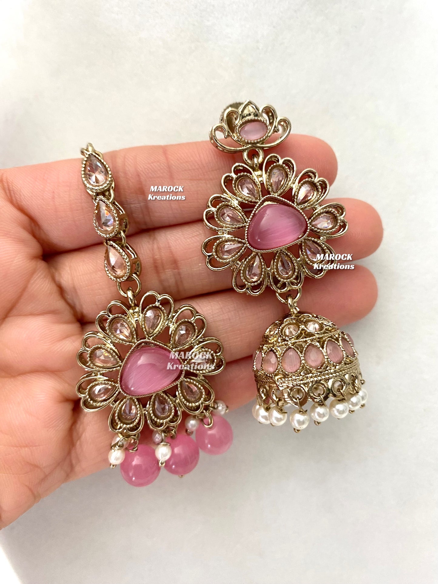 Amaira Antique Gold Polki choker set