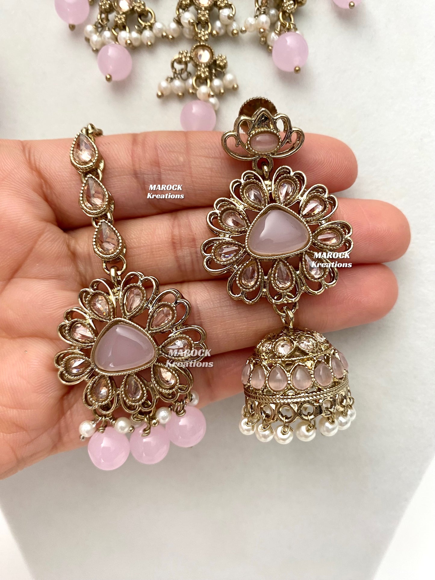 Amaira Antique Gold Polki choker set