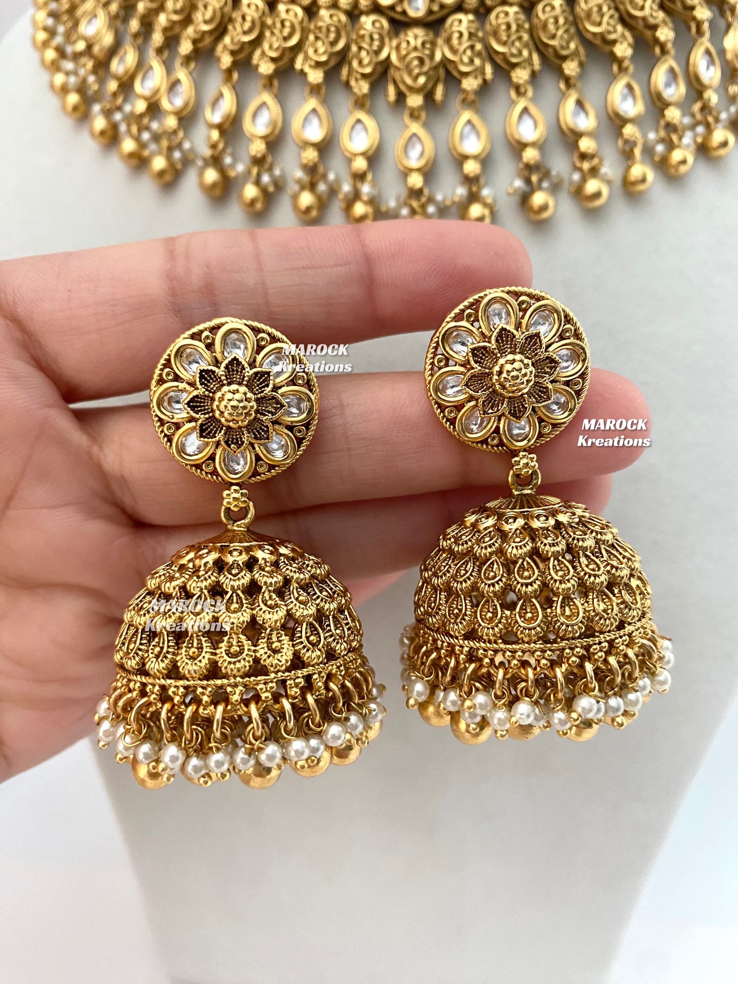 Ramona Premium Quality Gold plated Kundan exclusive Necklace set