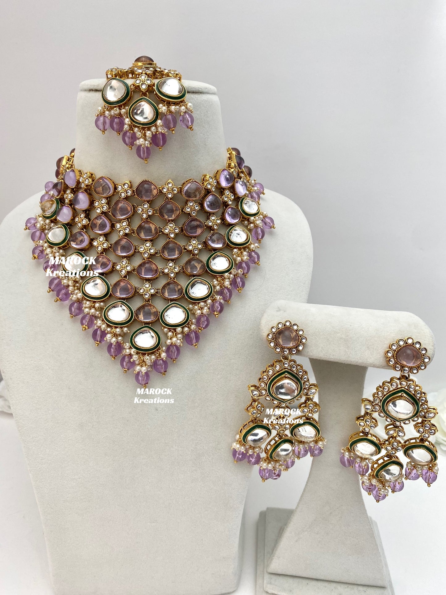 Connie Premium Quality Statement Kundan Necklace/Bridal set