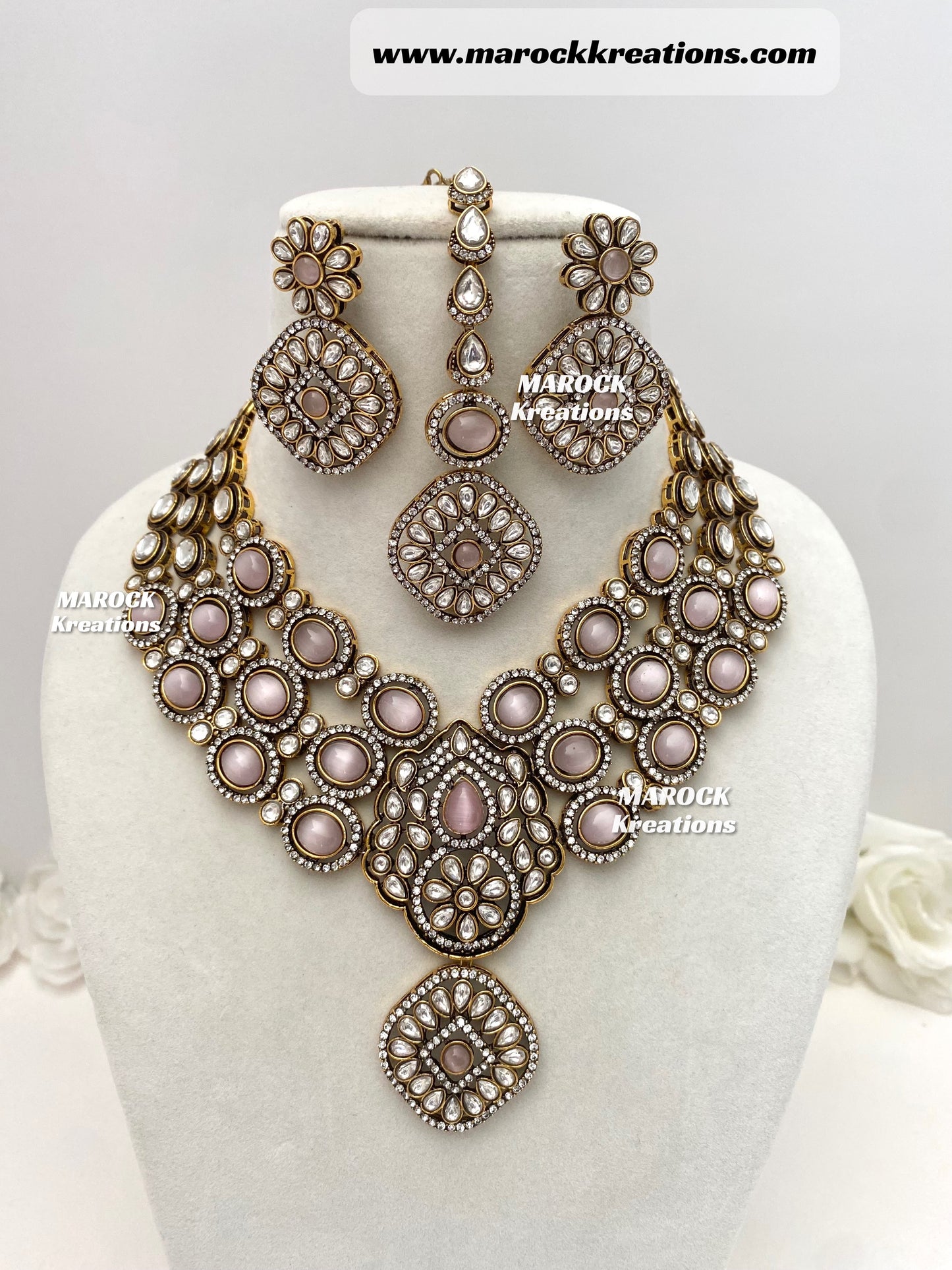 Jessie Tyani inspired Victorian Kundan Statement Necklace set