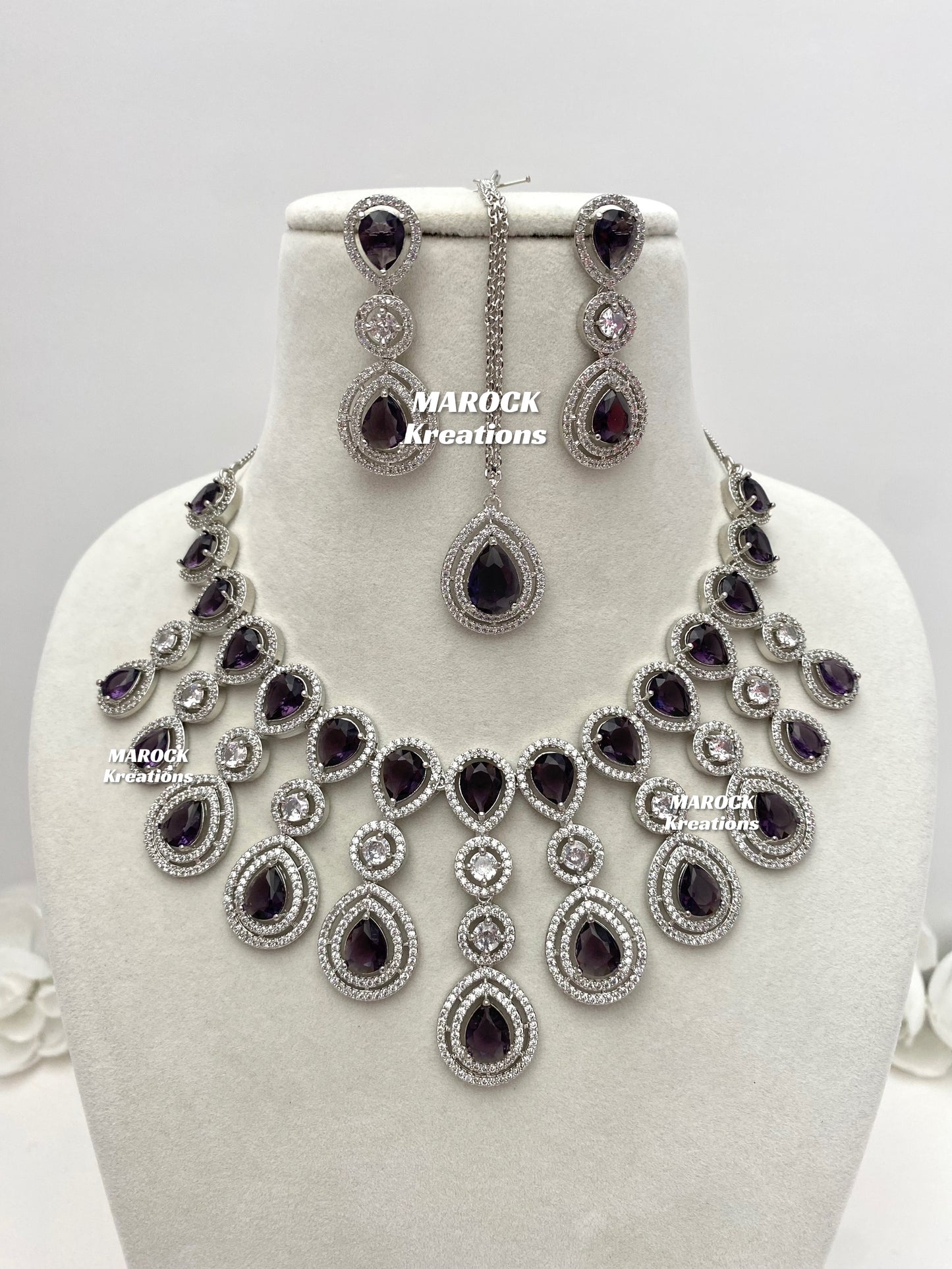 Soha American Diamond Necklace set