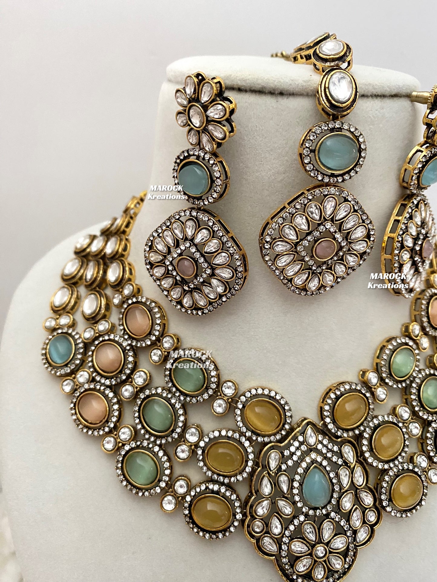 Jessie Tyani inspired Victorian Kundan Statement Necklace set